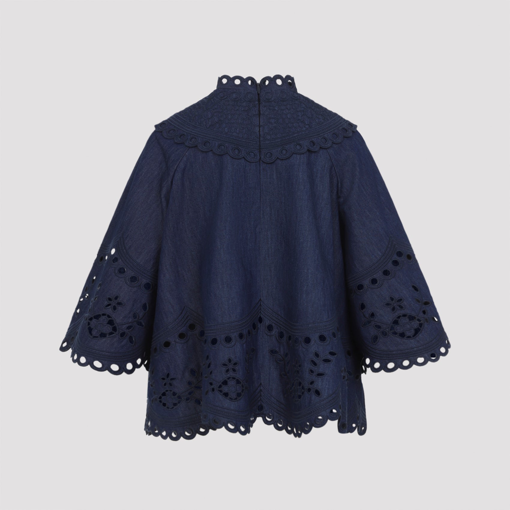 Zimmermann Mahon Broderie Denim Top Women