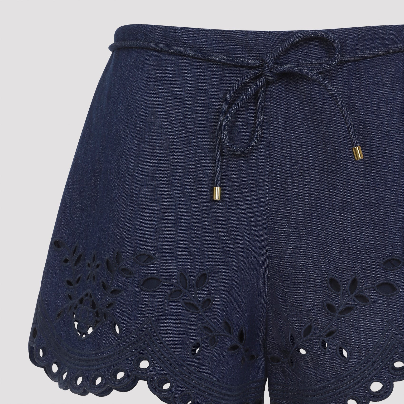 Zimmermann Mahon Broderie Denim Short Women