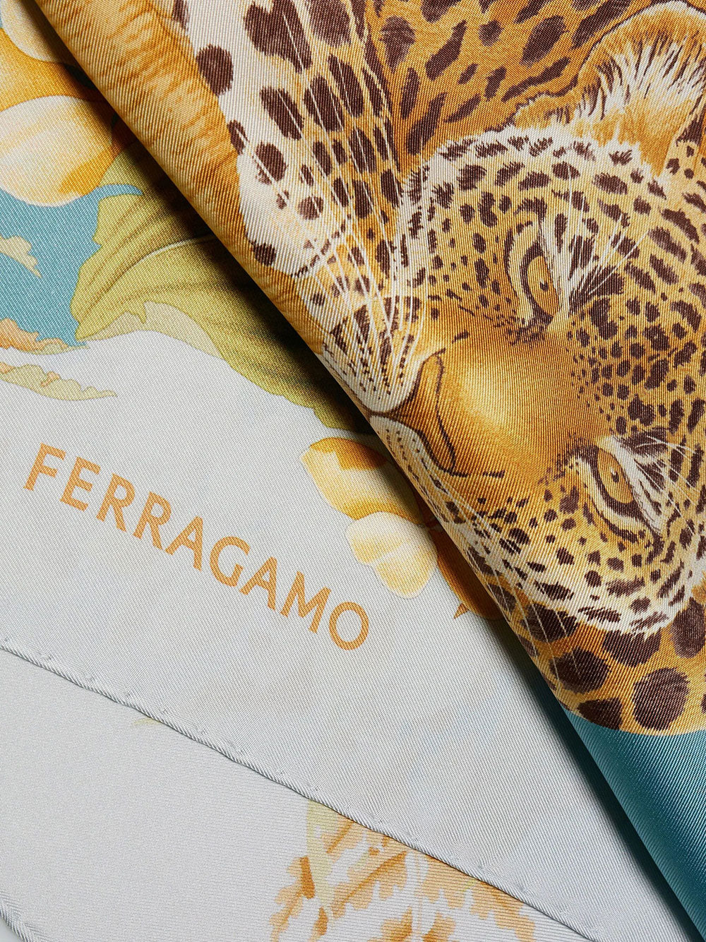Ferragamo Women Jungle Print Silk Scarf