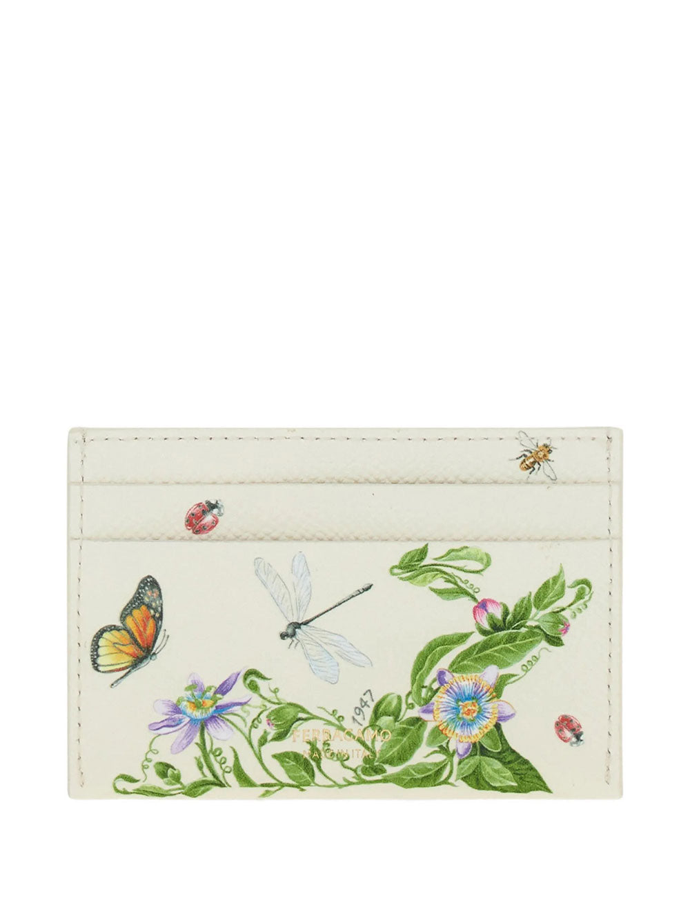 Ferragamo Women Gancini Card Holder With Floral Print