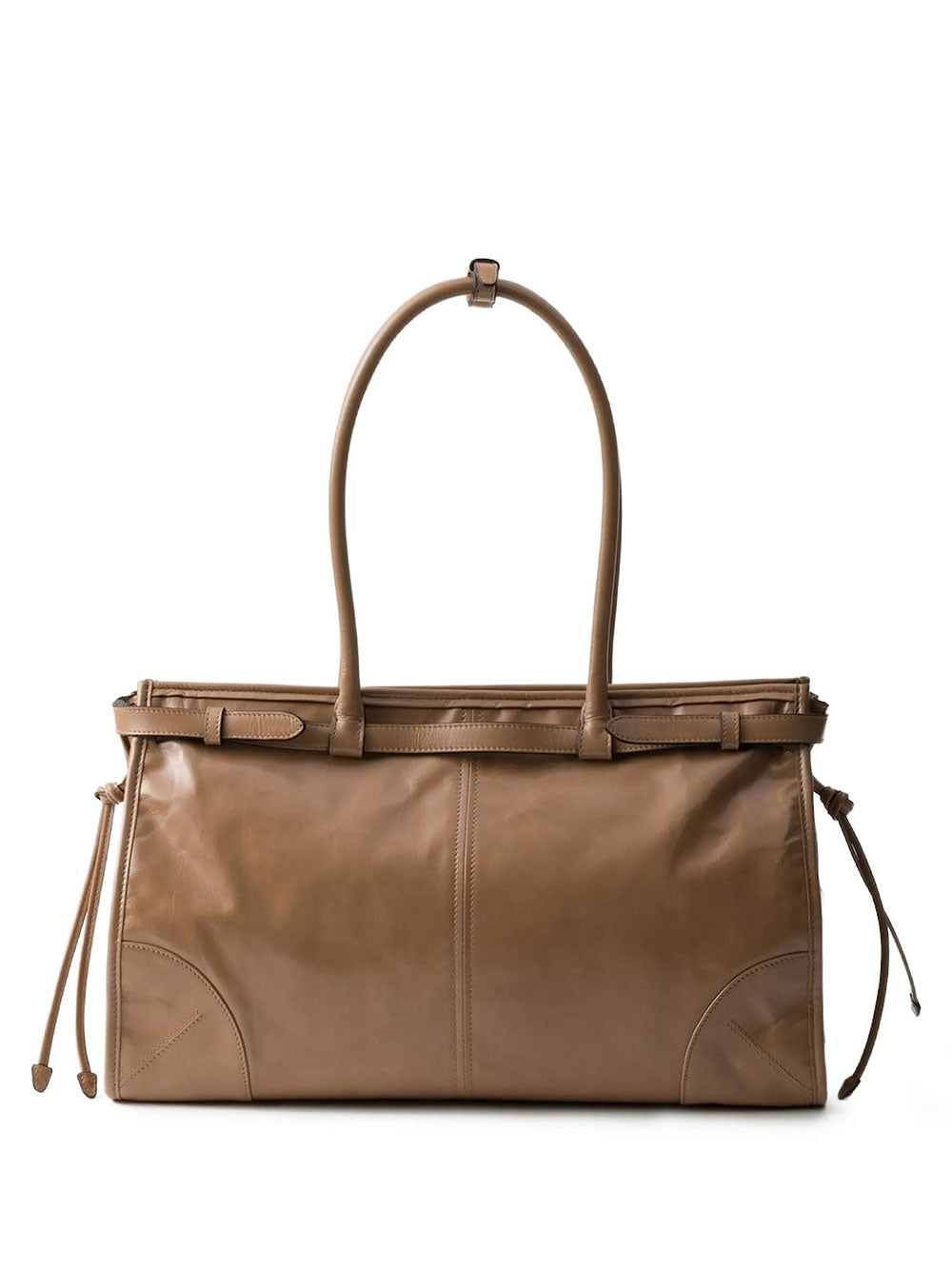 Prada Women Borsa A Mano Large In Pelle