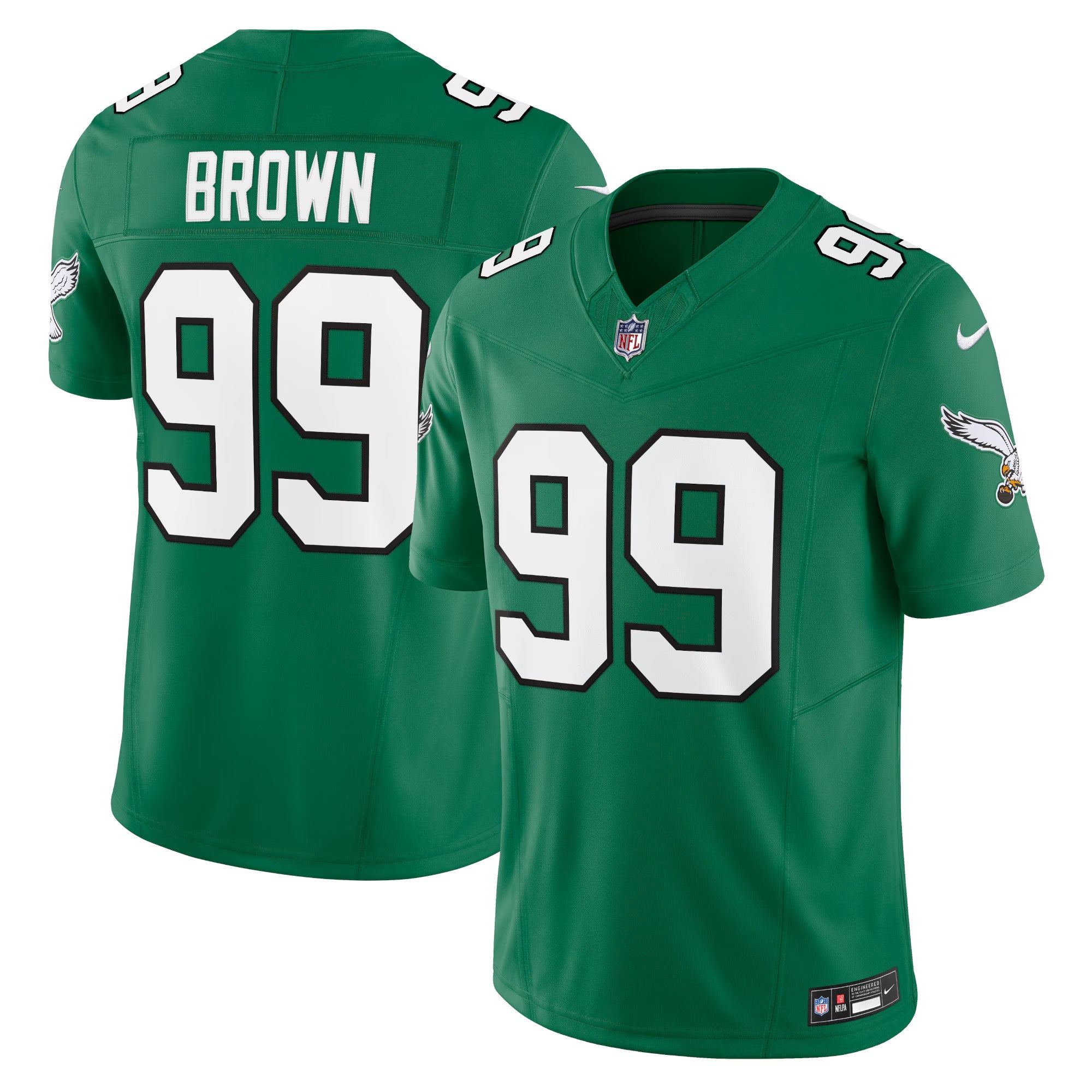 Philadelphia Eagles Jerome Brown Kelly Green Alternate Vapor F.U.S.E. Limited Jersey