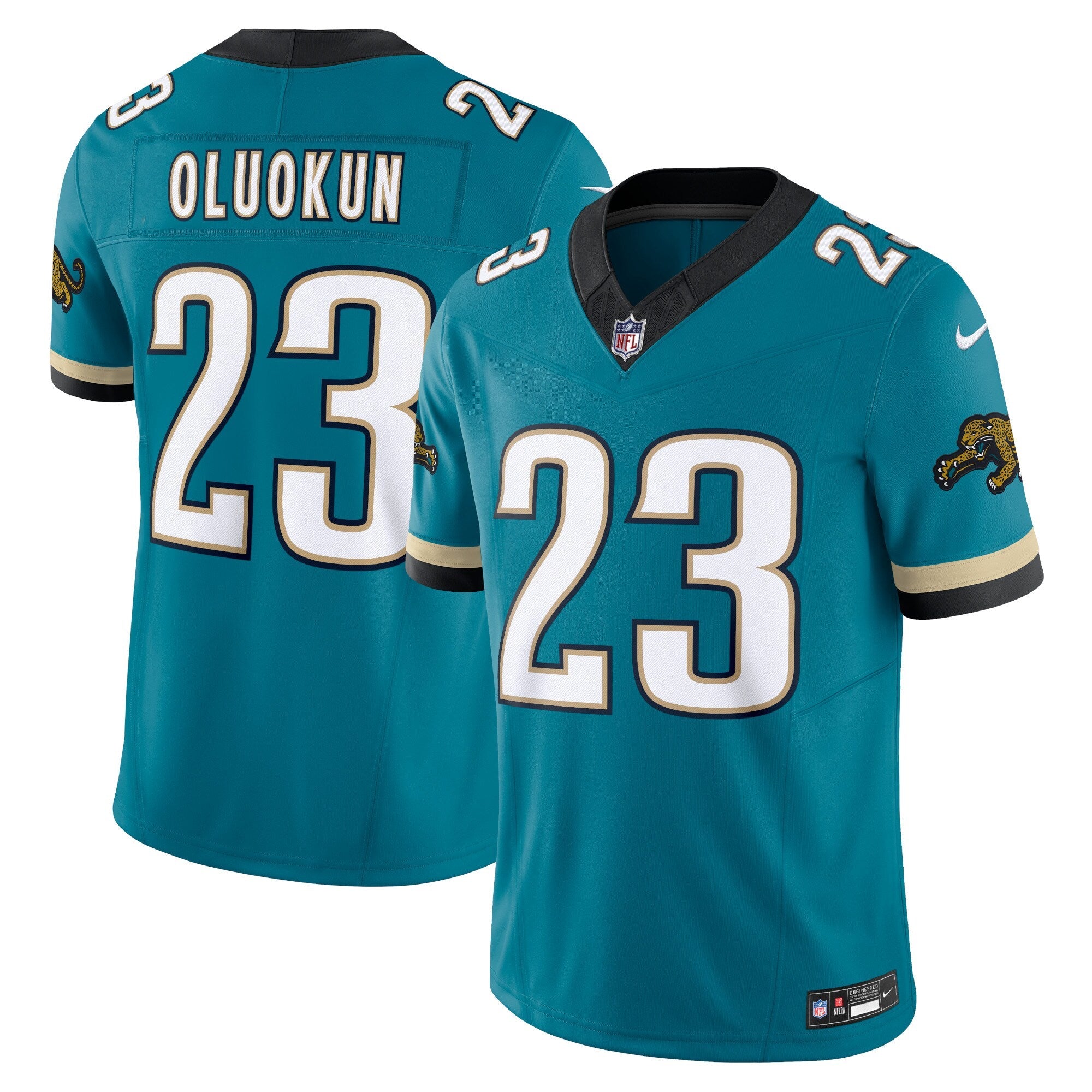 Jacksonville Jaguars Foye Oluokun Teal Prowler Throwback Vapor F.U.S.E. Limited Jersey