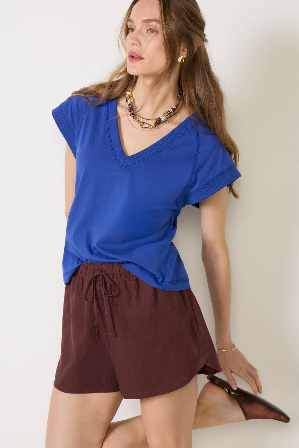 Women's Nora V Neck Muscle T-Shirt
