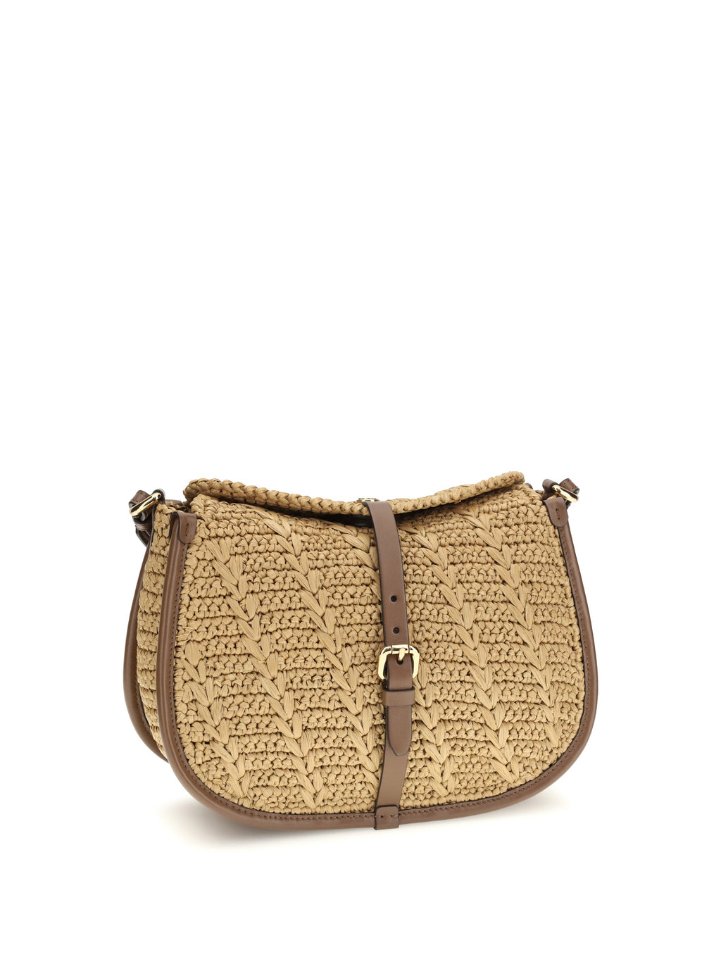 Etro Women Raffia Crochet Pony Shoulder Bag