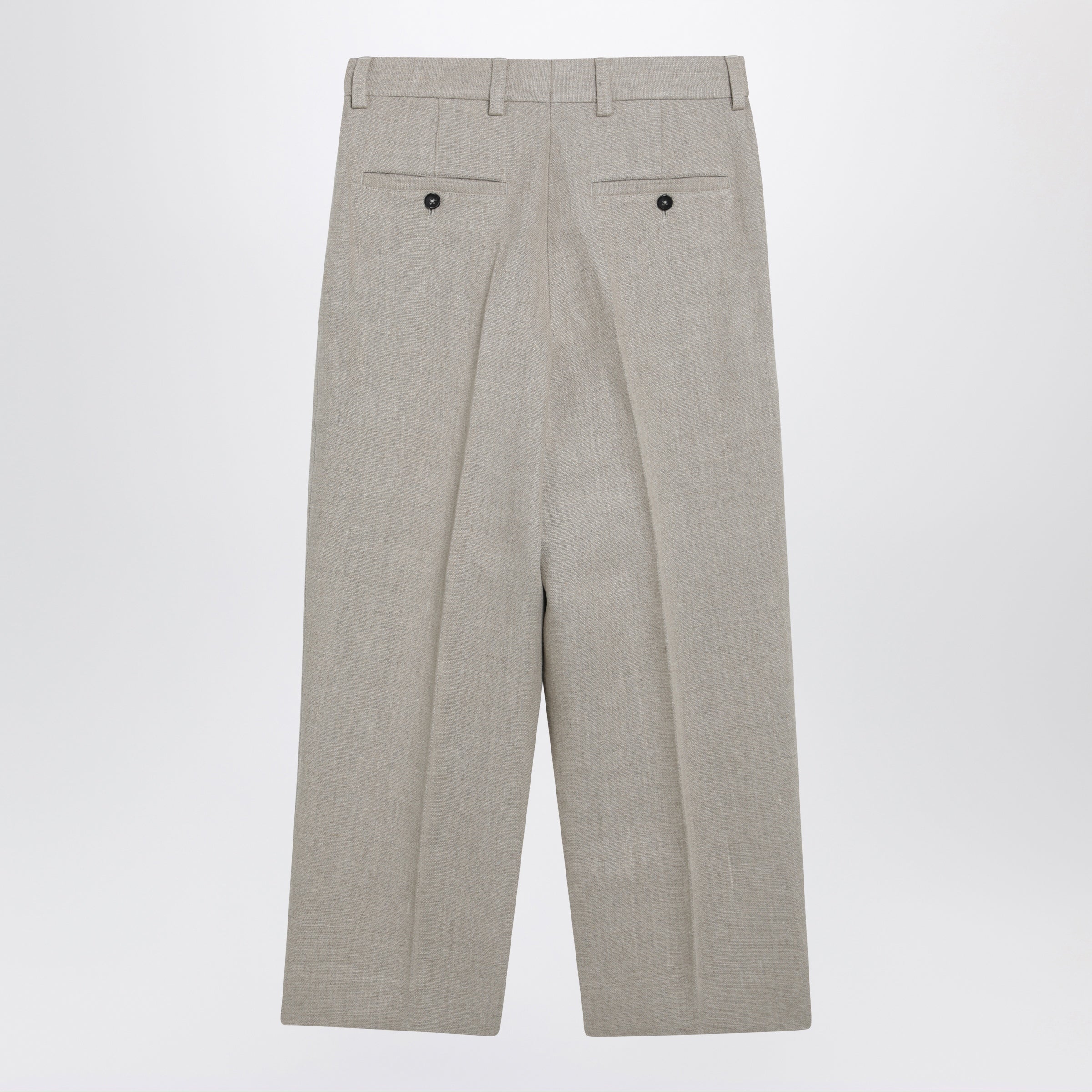 Toteme Beige High-Waisted Linen Shorts Women