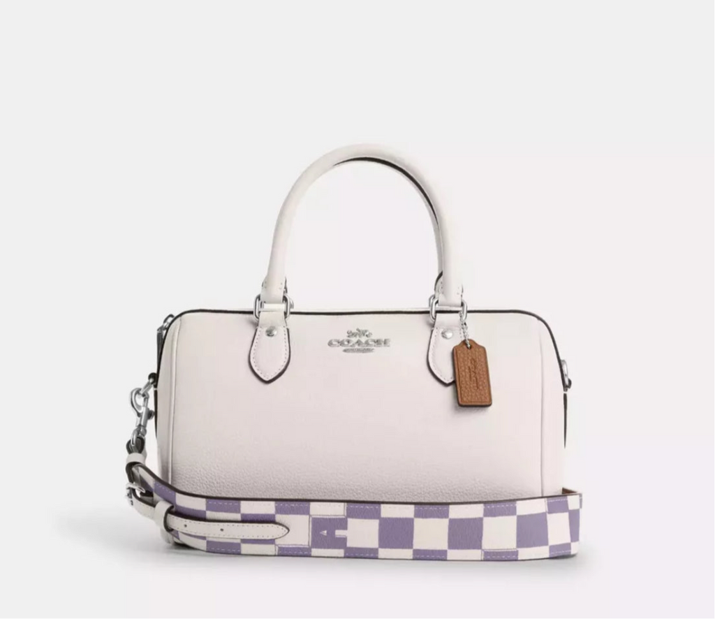 NWT Coach Rowan Satchel Leather Crossbody Bag with Detachable Printed Strap
