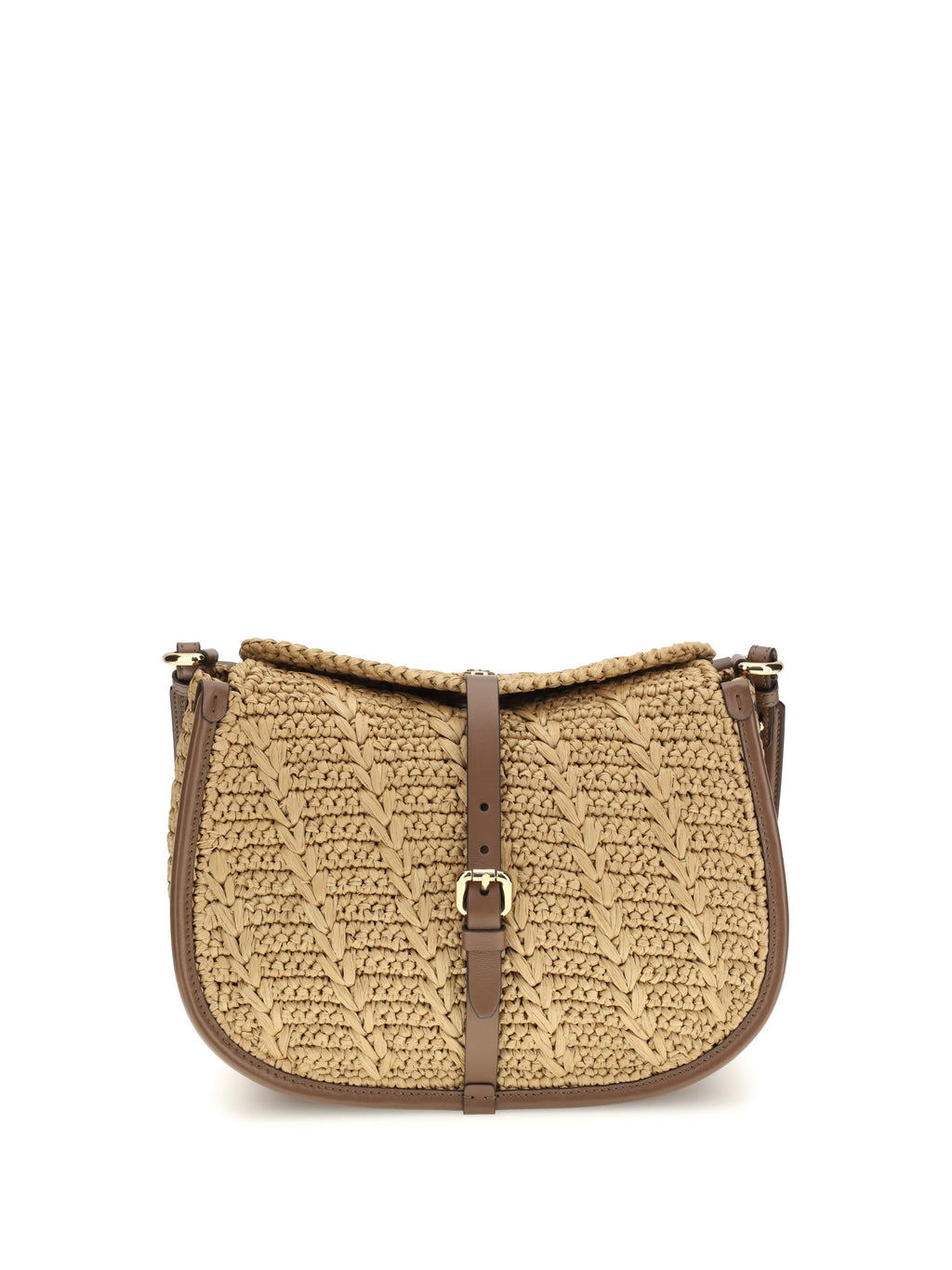 Etro Women Raffia Crochet Pony Shoulder Bag