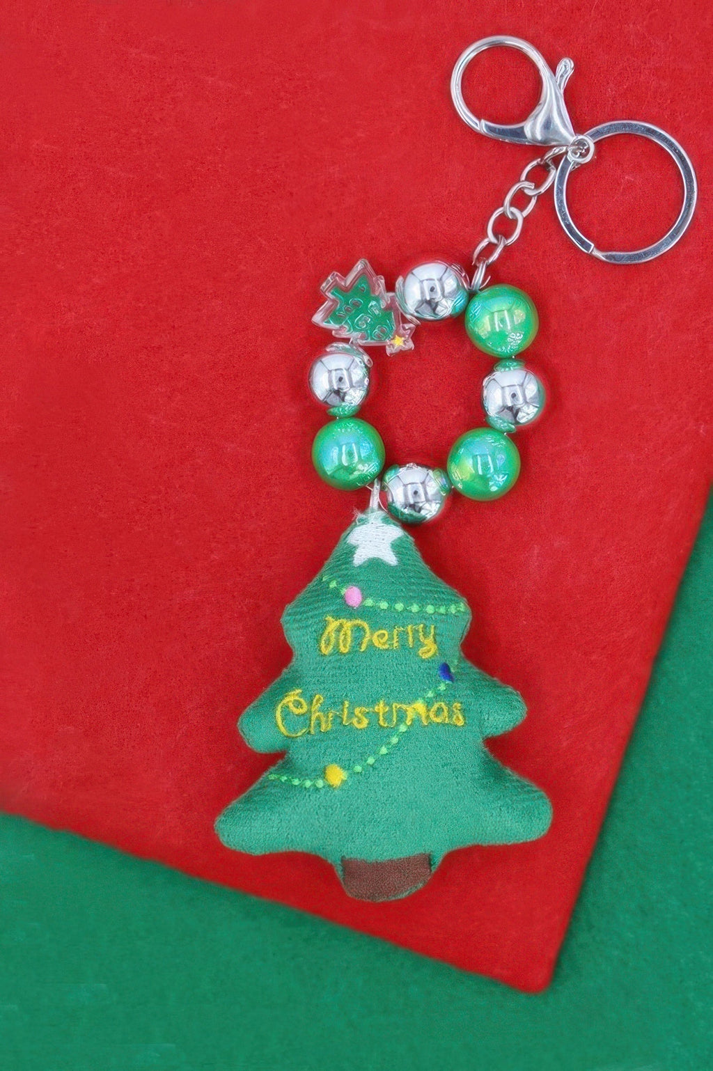 Festive Fir Holiday Keychain Ornament