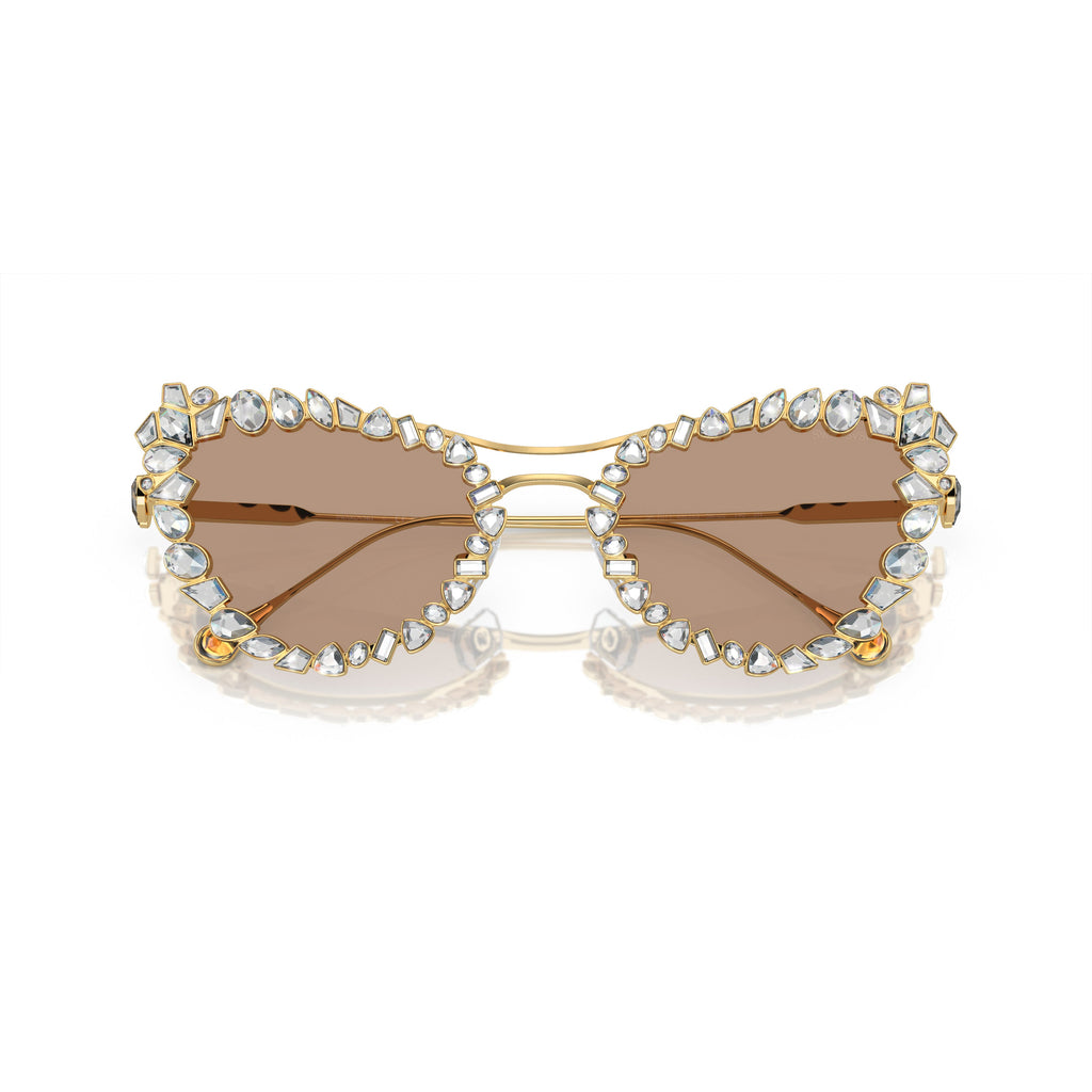 Cat-Eye Sunglasses With Crystal Embellishments