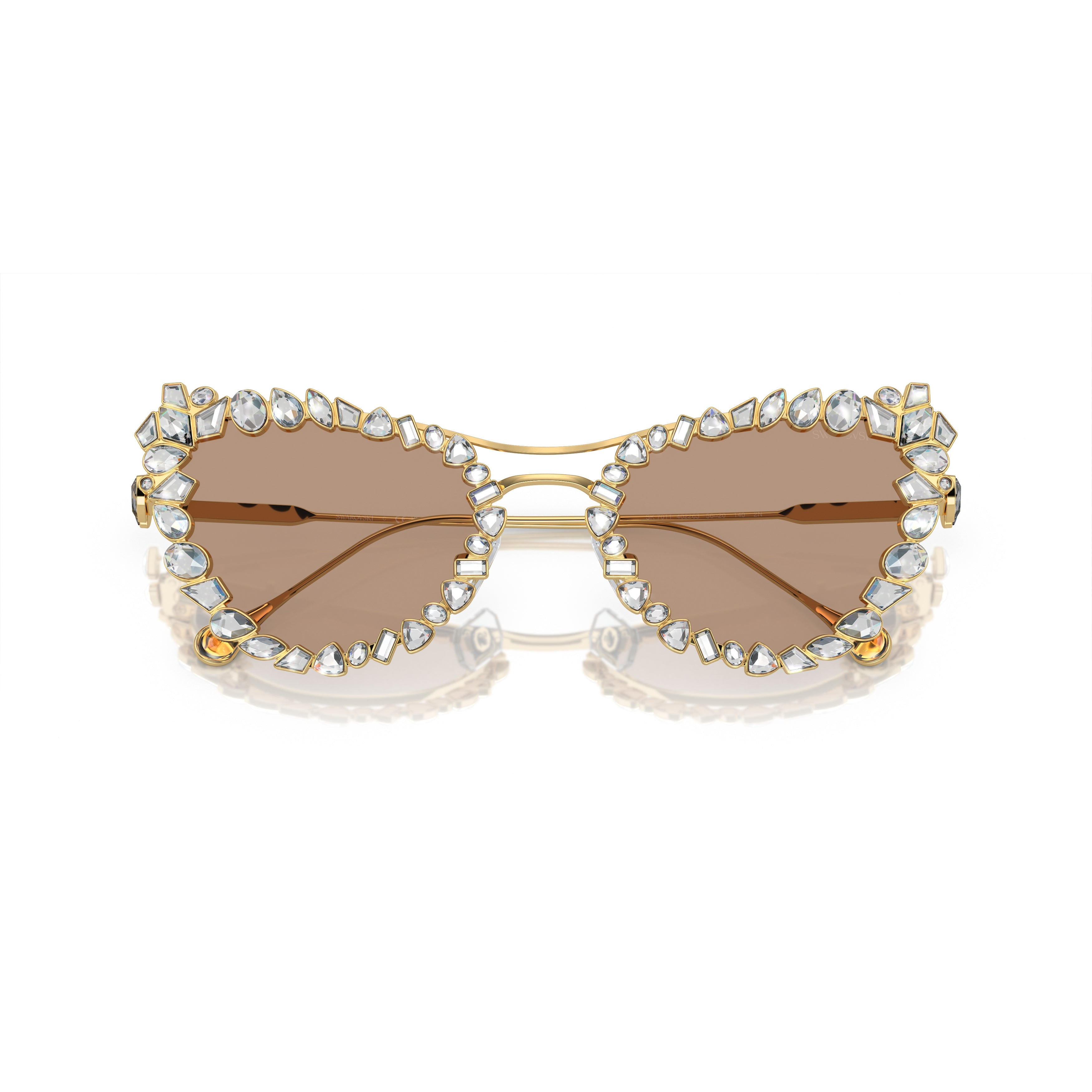 Cat-Eye Sunglasses With Crystal Embellishments