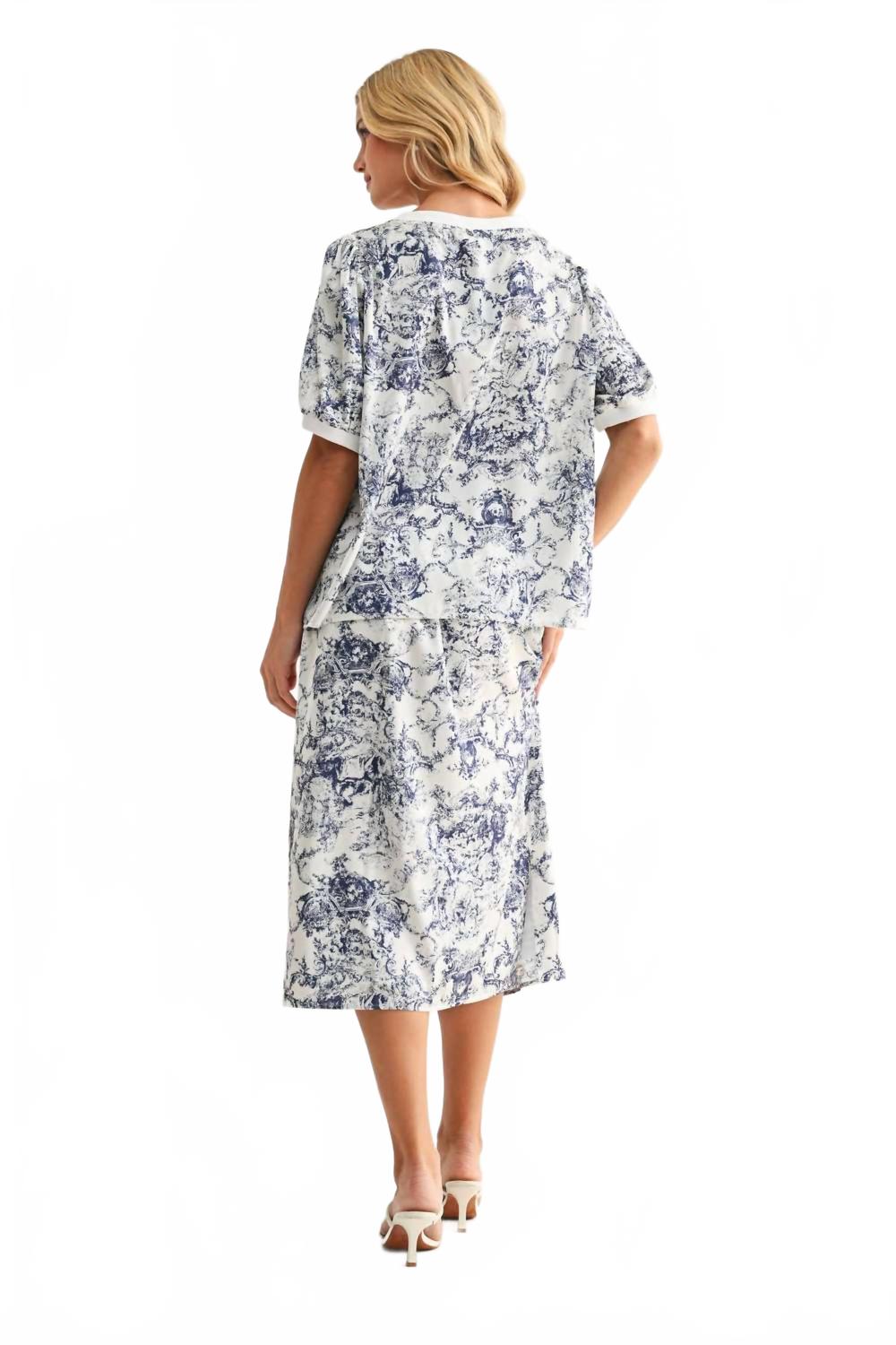 Jareth Midi Skirt In Navy