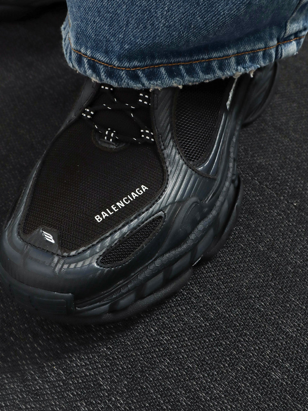 Balenciaga Men Triple S.2 Gradient Mesh Sneakers With Used-Effect Nylon Inserts
