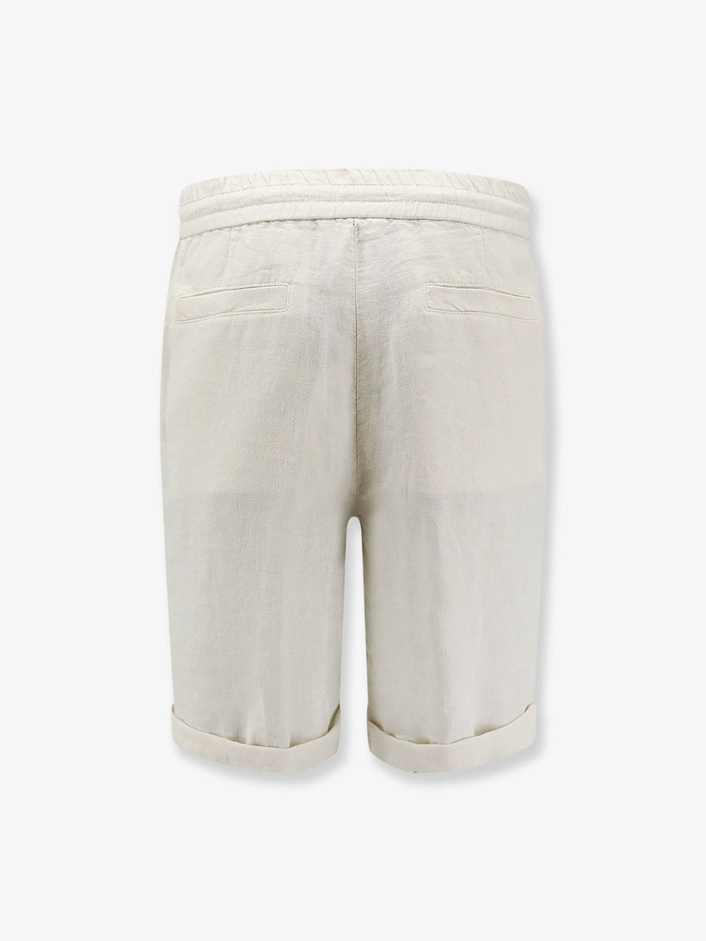 Brunello Cucinelli Men Linen Bermuda Shorts With Drawstring