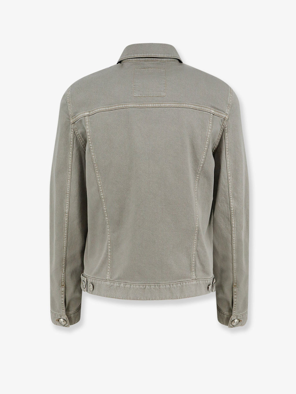Brunello Cucinelli Men Grey Denim Jacket