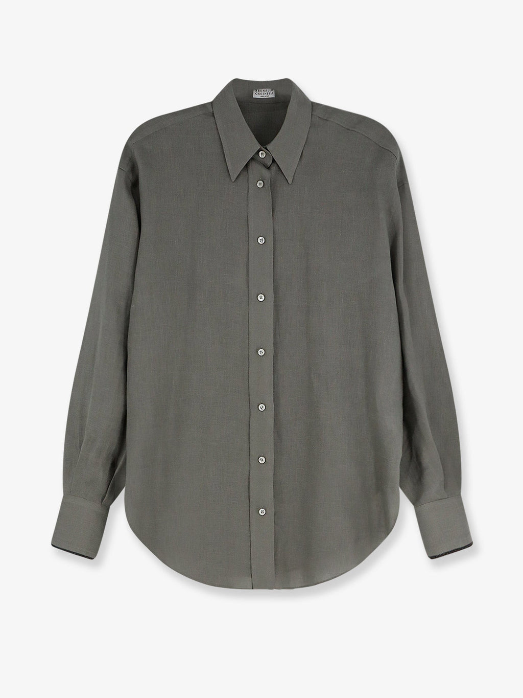 Brunello Cucinelli Women Linen Shirt With Monili Detail