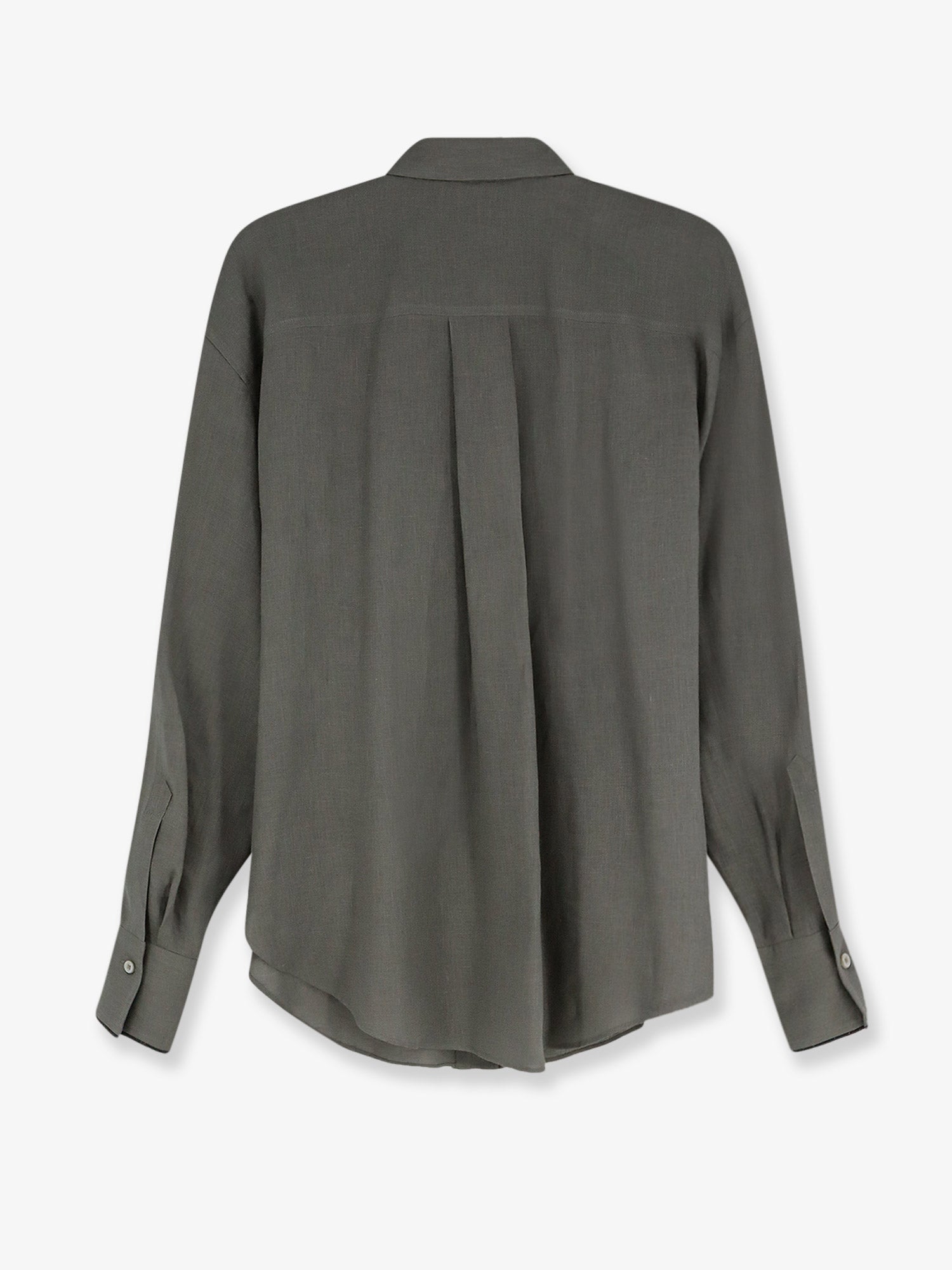 Brunello Cucinelli Women Linen Shirt With Monili Detail