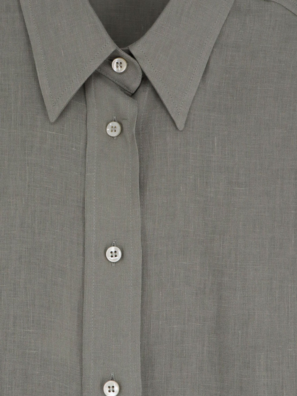 Brunello Cucinelli Women Linen Shirt With Monili Detail