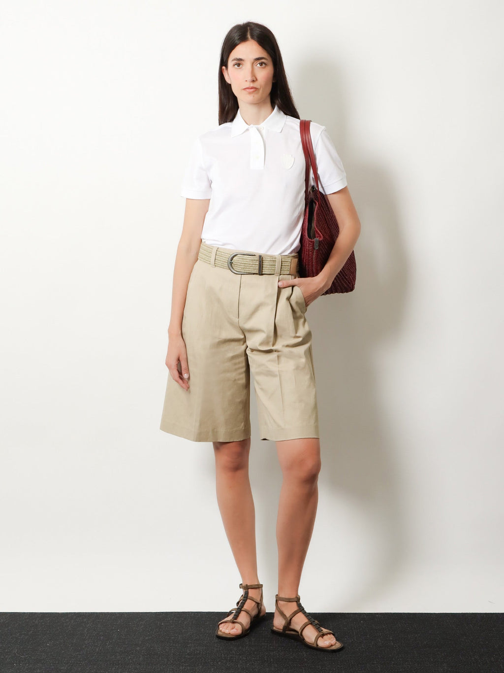 Brunello Cucinelli Women Cotton Blend Polo Shirt
