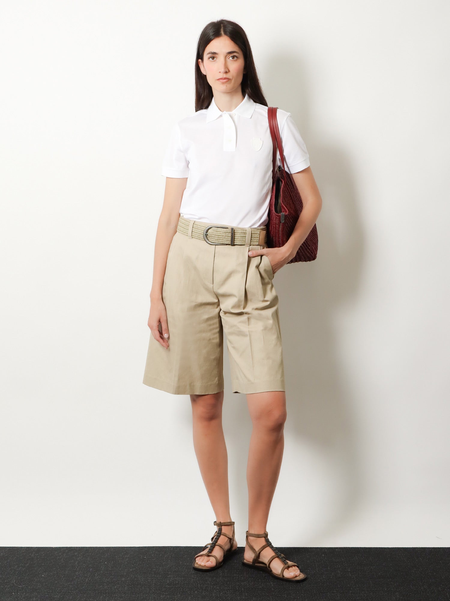 Brunello Cucinelli Women Cotton Blend Polo Shirt