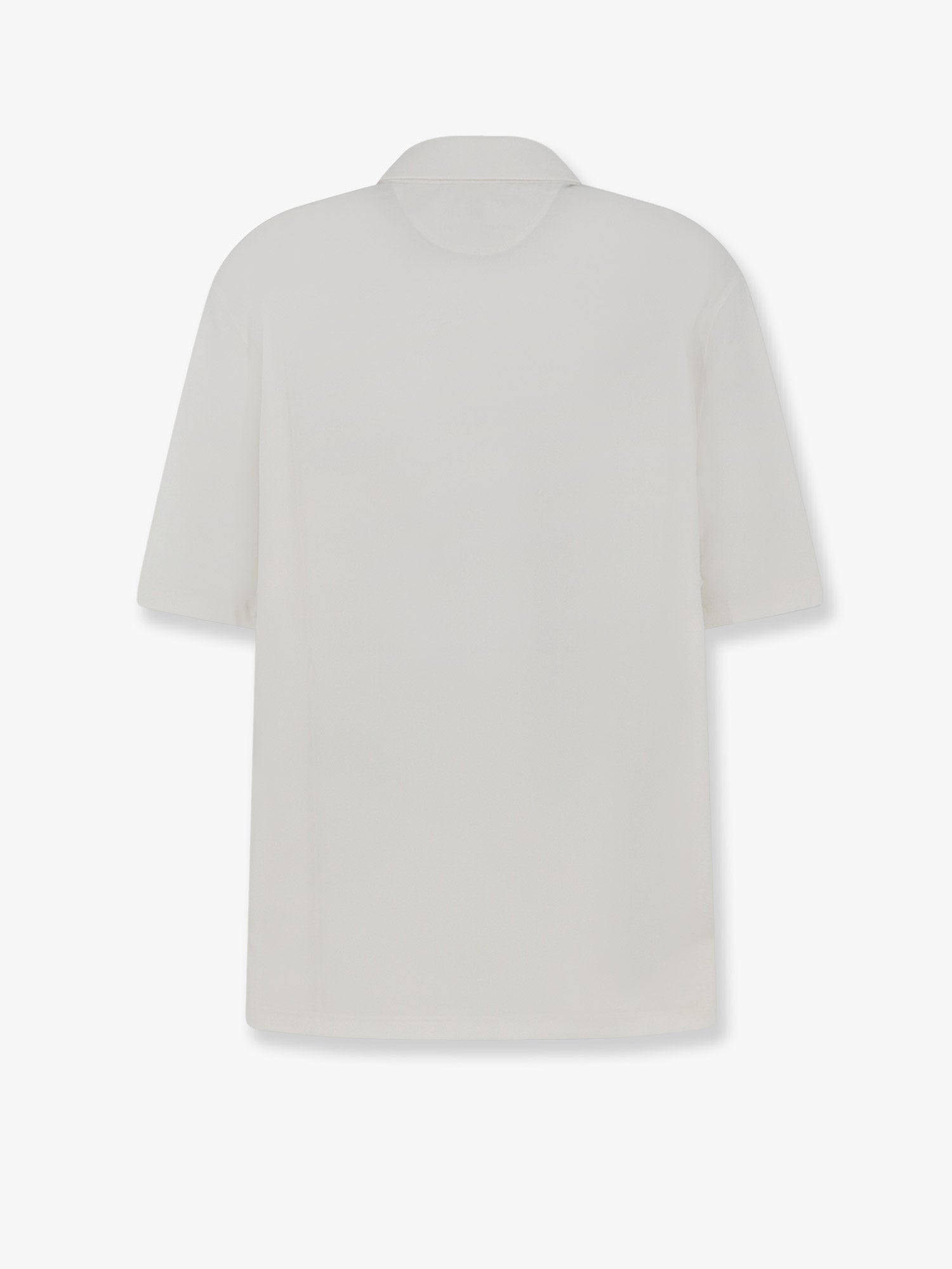 Brunello Cucinelli Men Virgin Wool Polo Shirt With Front Logo Patch