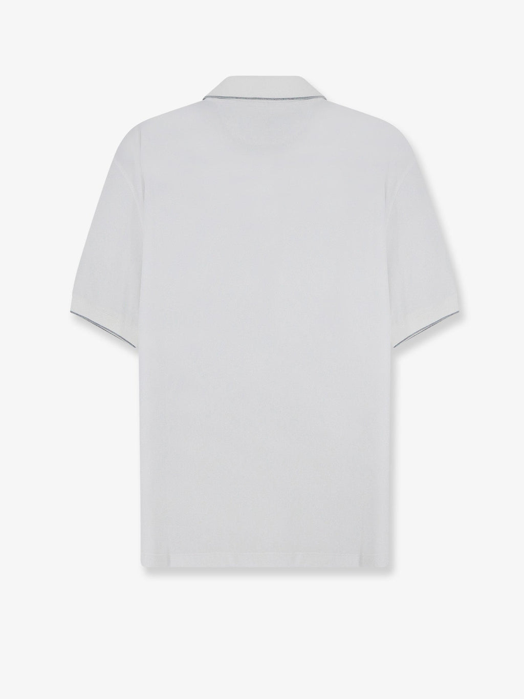 Brunello Cucinelli Men Technical Fabric Polo Shirt With Embroidered Logo On The Front