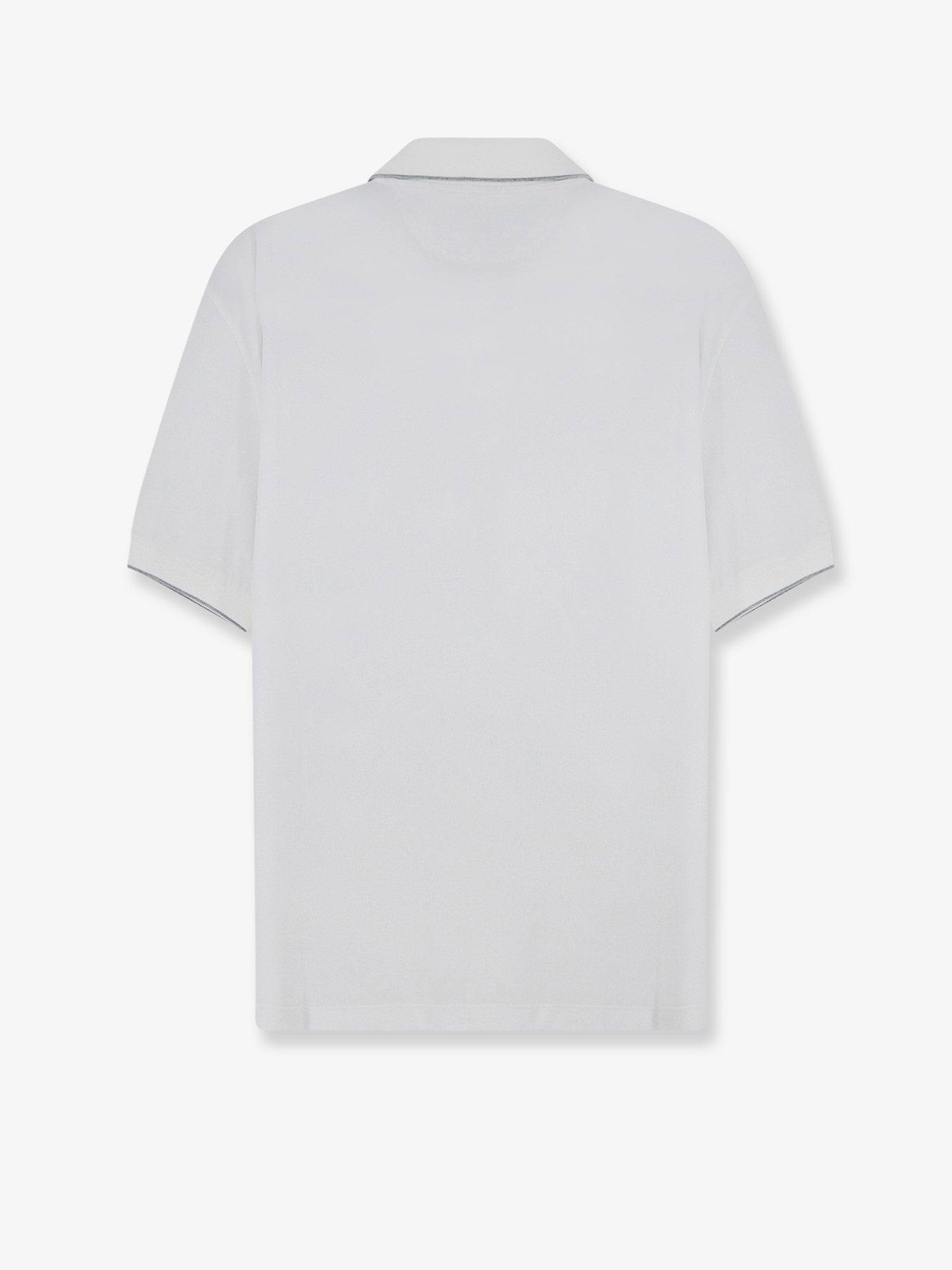 Brunello Cucinelli Men Technical Fabric Polo Shirt With Embroidered Logo On The Front