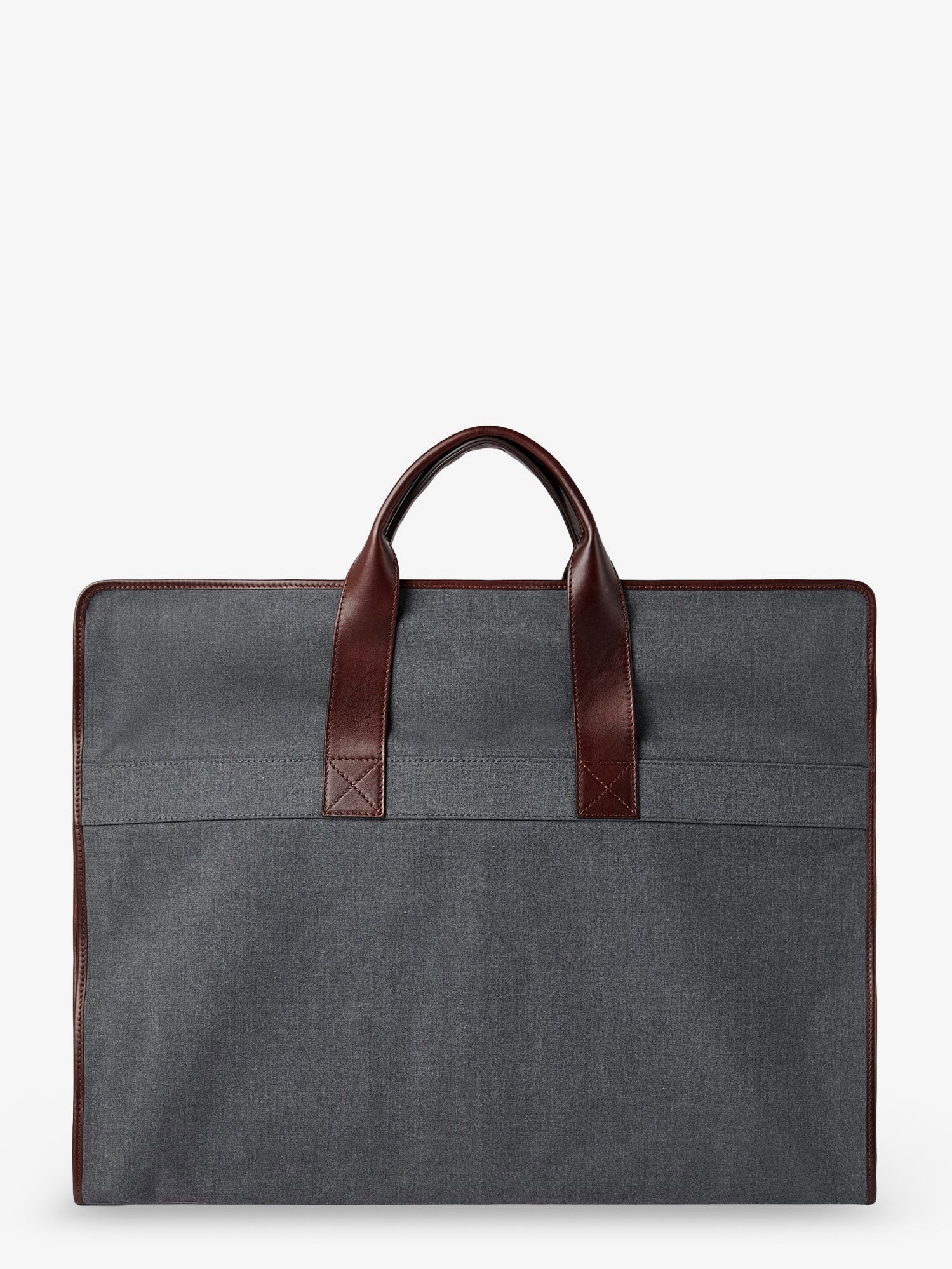 Brunello Cucinelli Men Technical Fabric And Leather Garment Bag