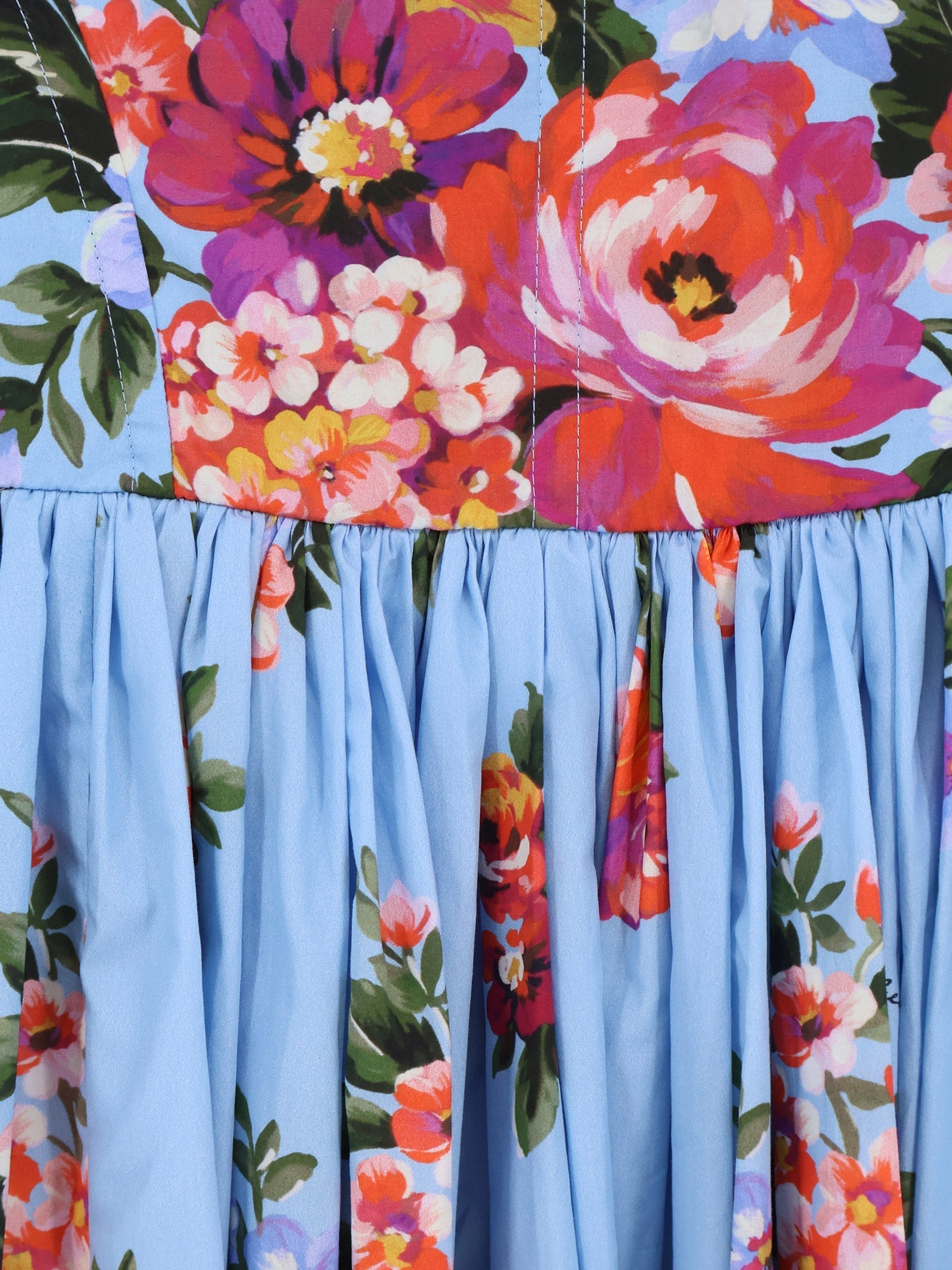 Dolce & Gabbana Women Cotton Dress With Mazzo Di Fiori Print