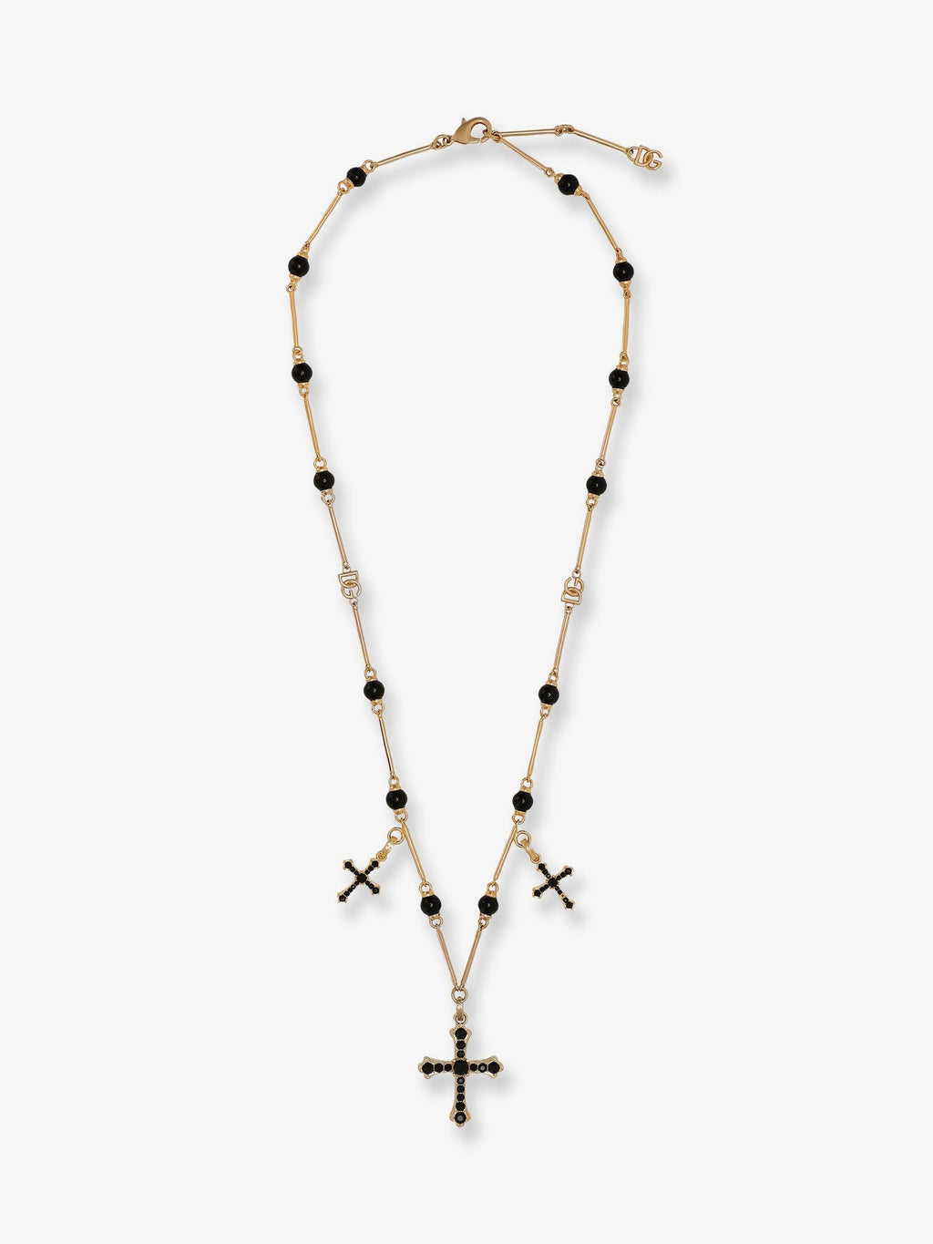 Dolce & Gabbana Women Brass Rosary With Cross Charms