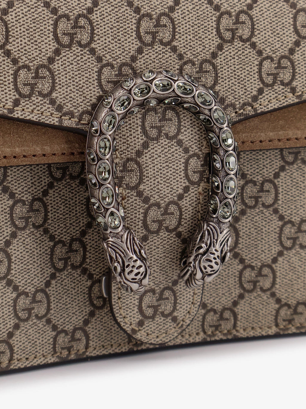 Gucci Women Dionysus Medium Gg Supreme Fabric Crossbody Bag