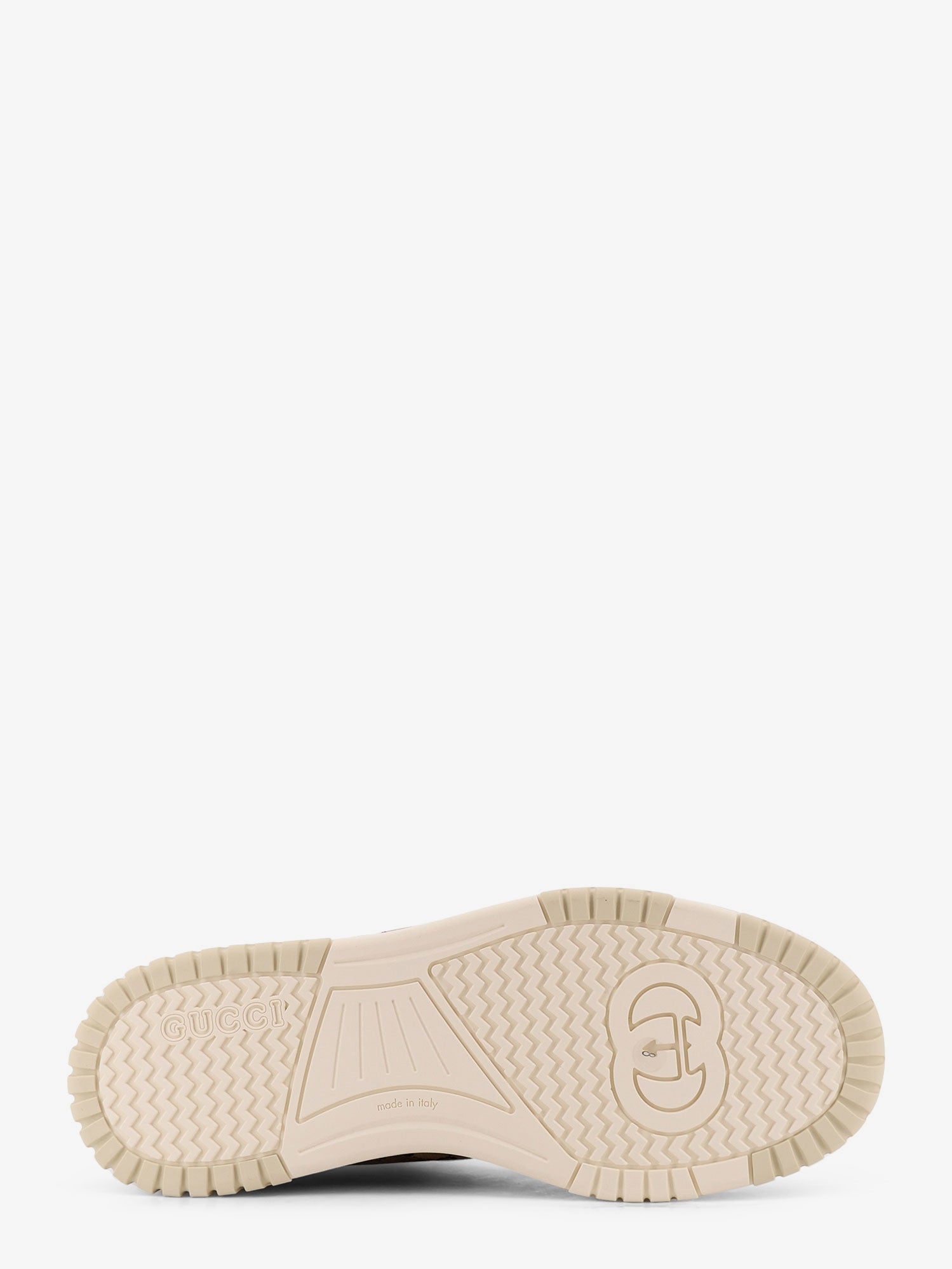 Gucci Men Leather And Suede Low-Top Re-Web Sneakers With Gg Supreme Fabric Inserts