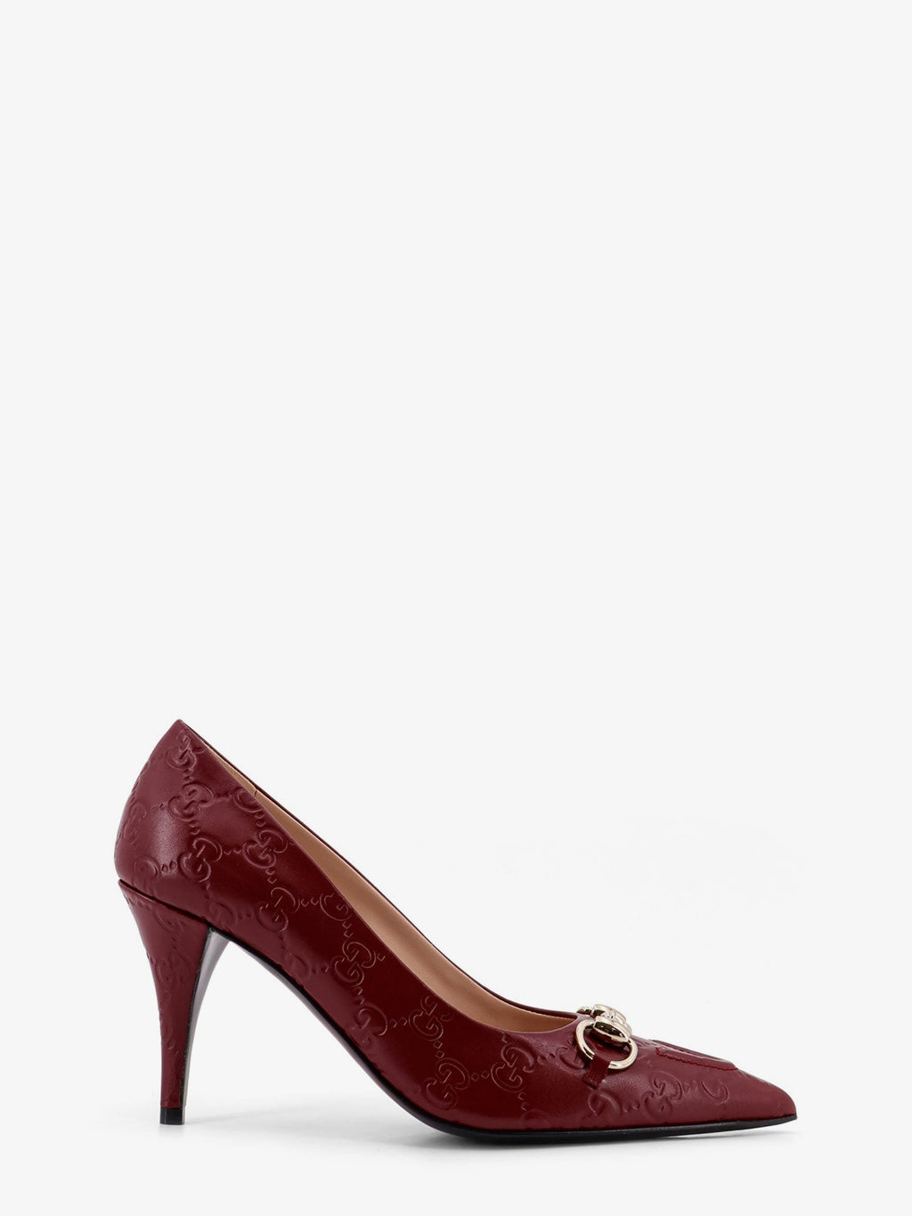 Gucci Women Gucci Rosso Ancora Gg Leather Decollete