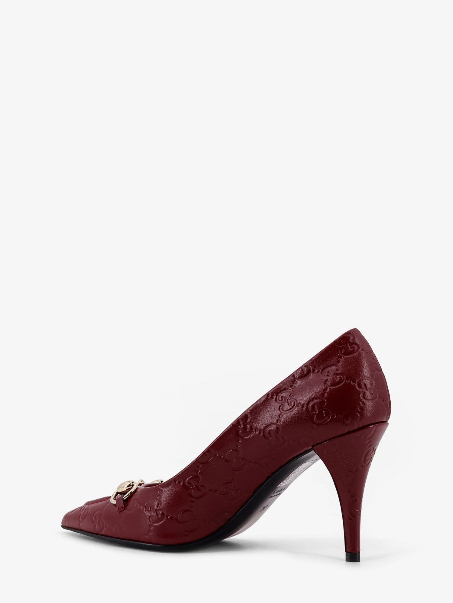 Gucci Women Gucci Rosso Ancora Gg Leather Decollete