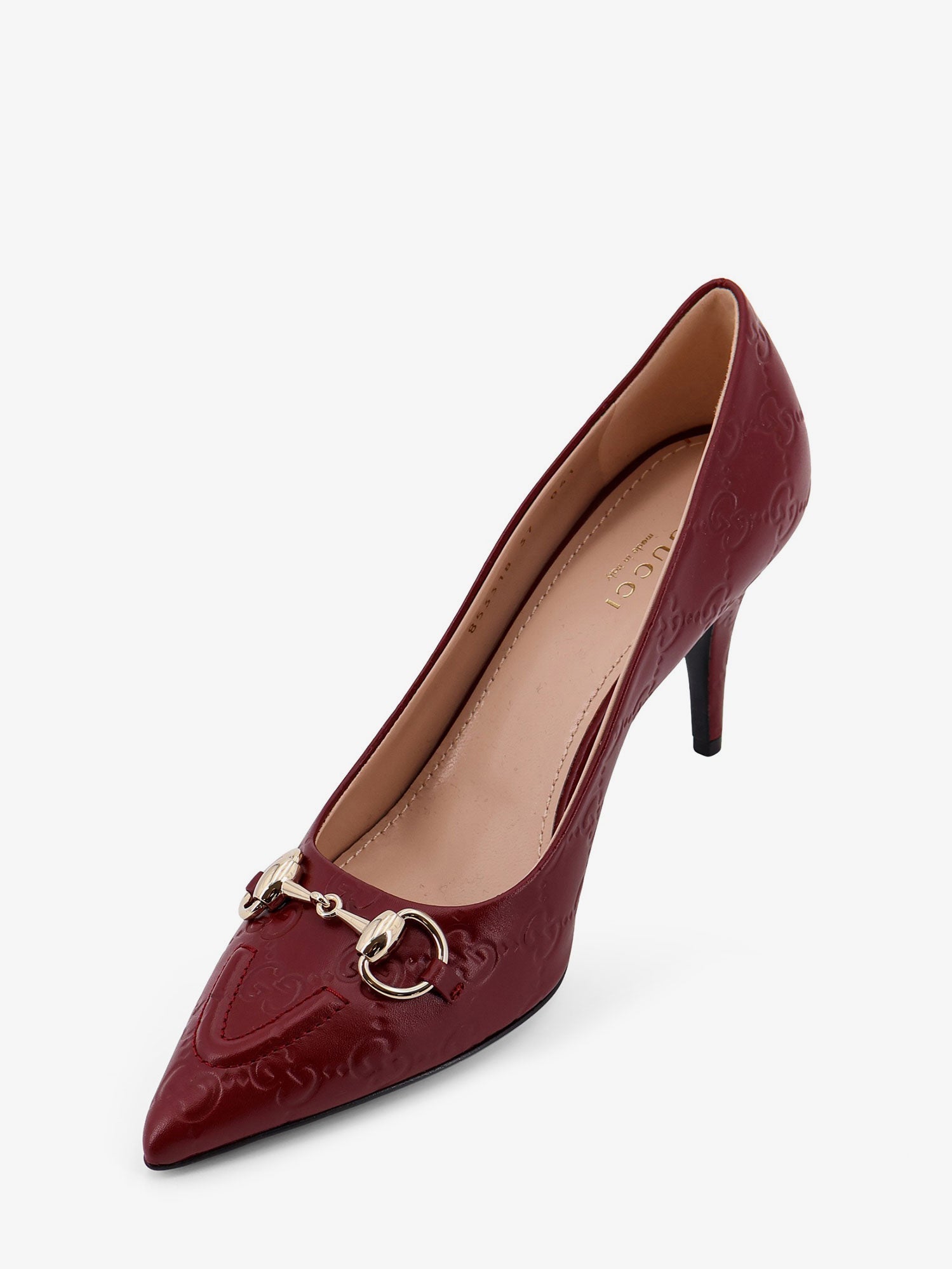 Gucci Women Gucci Rosso Ancora Gg Leather Decollete