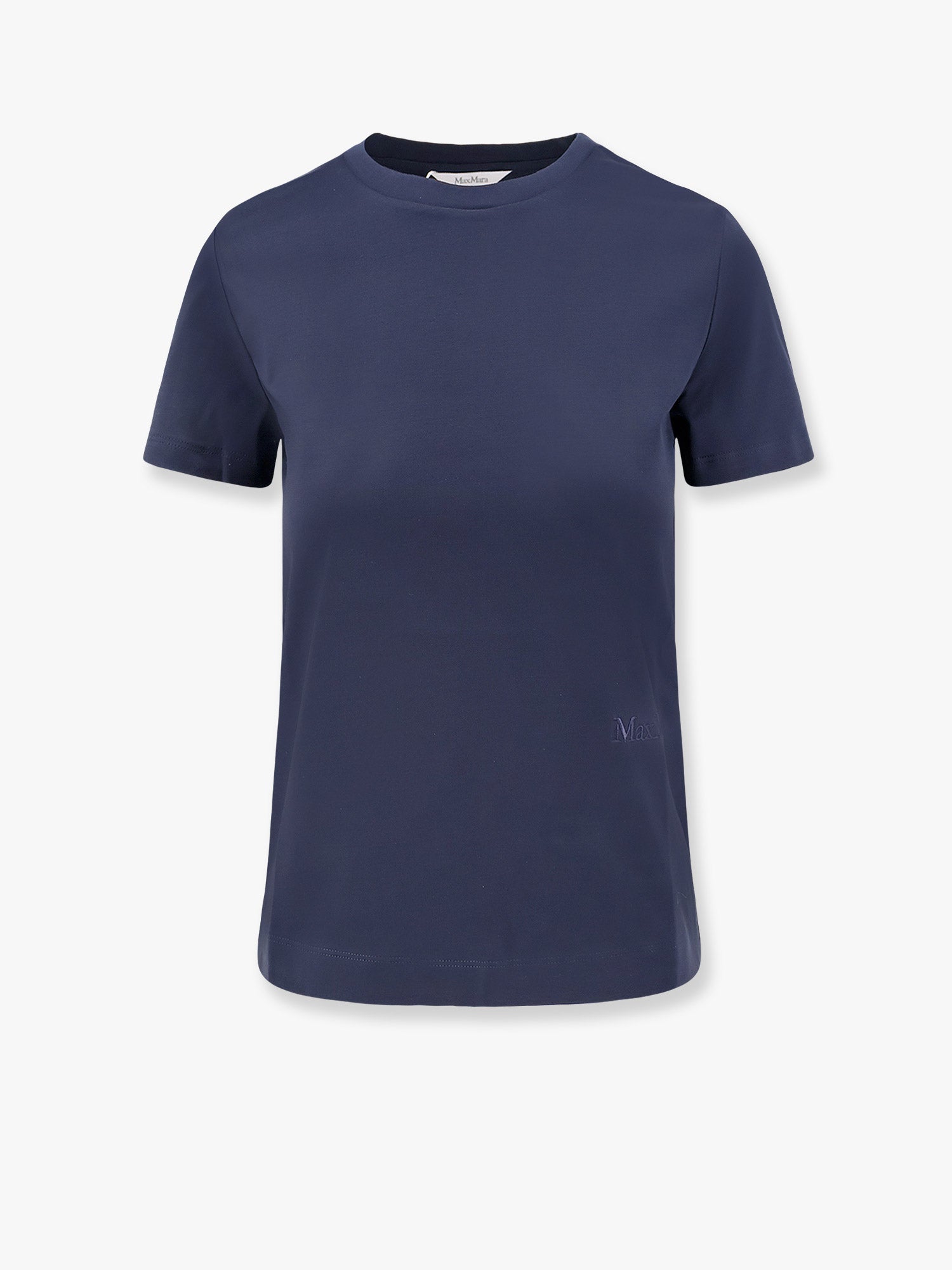 Max Mara Women Nerina Cotton T-Shirt With Max Mara Embroidery