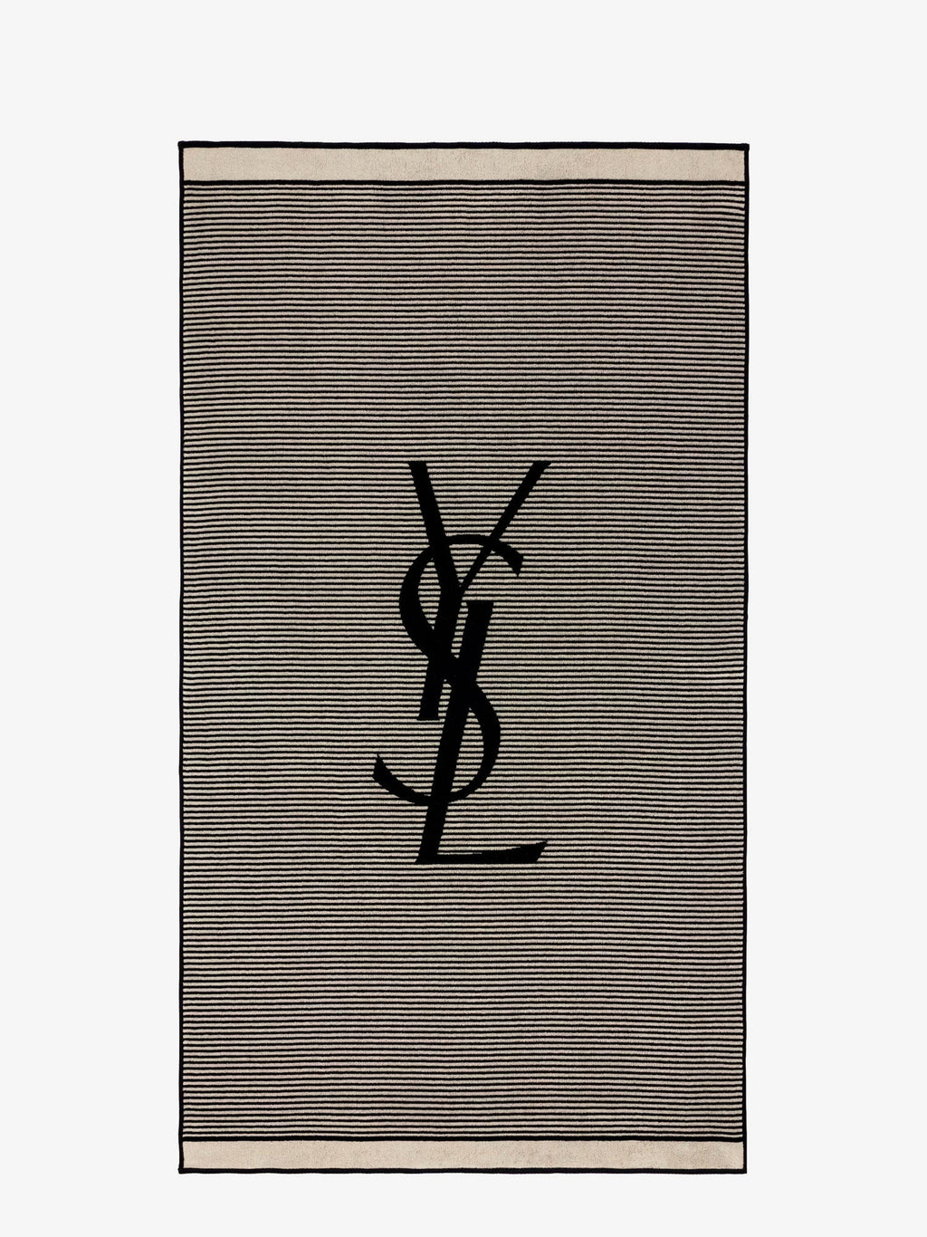 Saint Laurent Women Certified Cotton Striped Beach Towel
