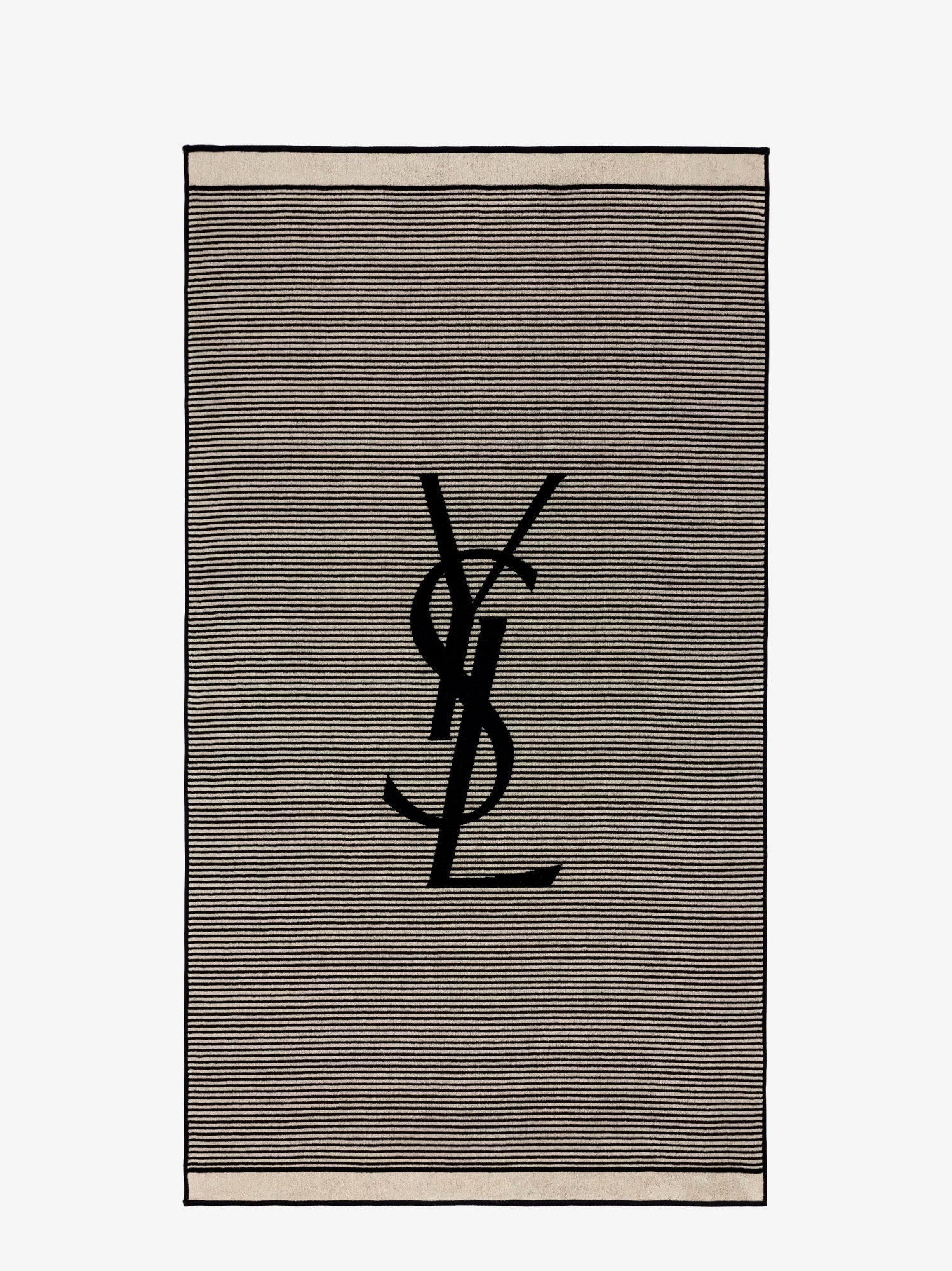 Saint Laurent Women Certified Cotton Striped Beach Towel