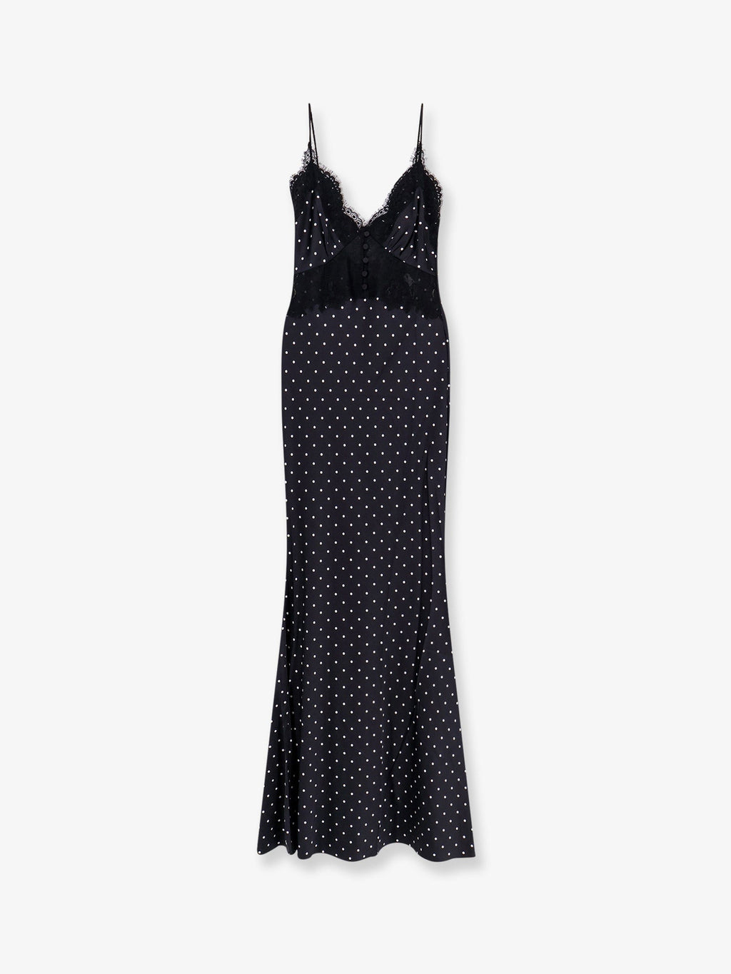 Self Portrait Women Polka-Dots Satin Long Dress