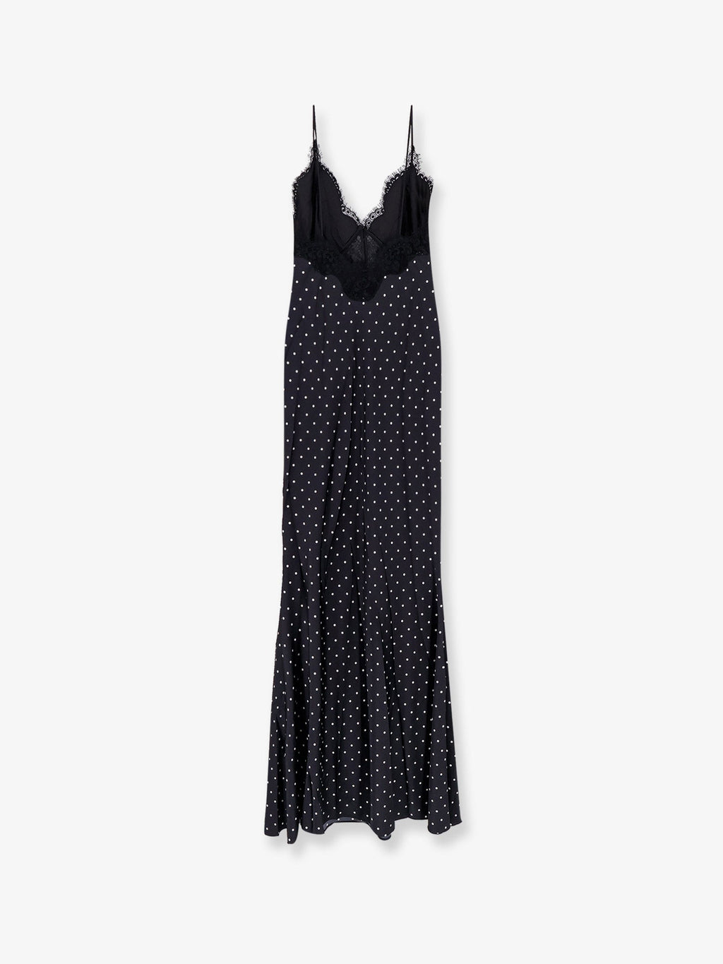 Self Portrait Women Polka-Dots Satin Long Dress