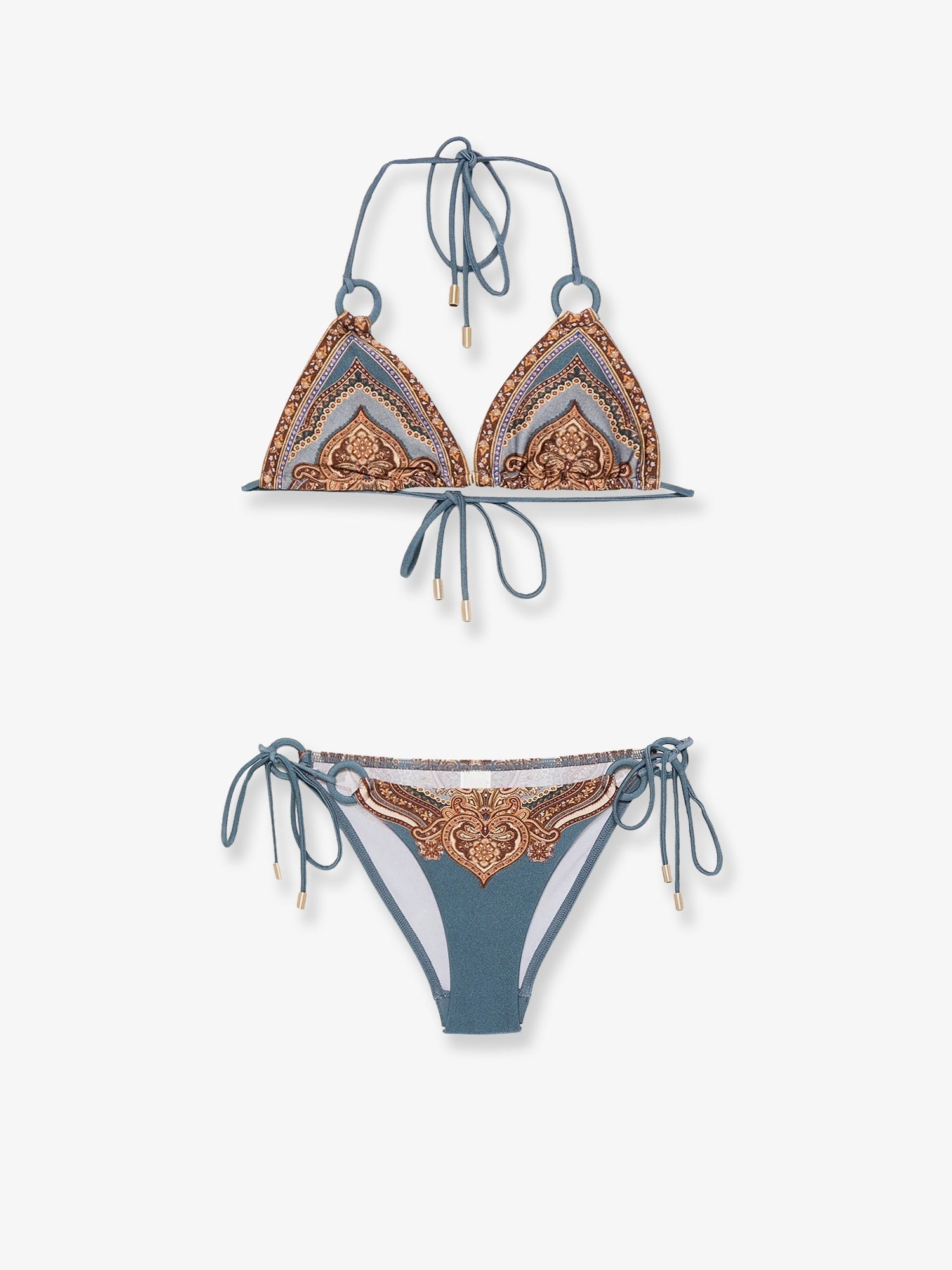 Zimmermann Women Mahon Nylon Bikini With Paisley Print