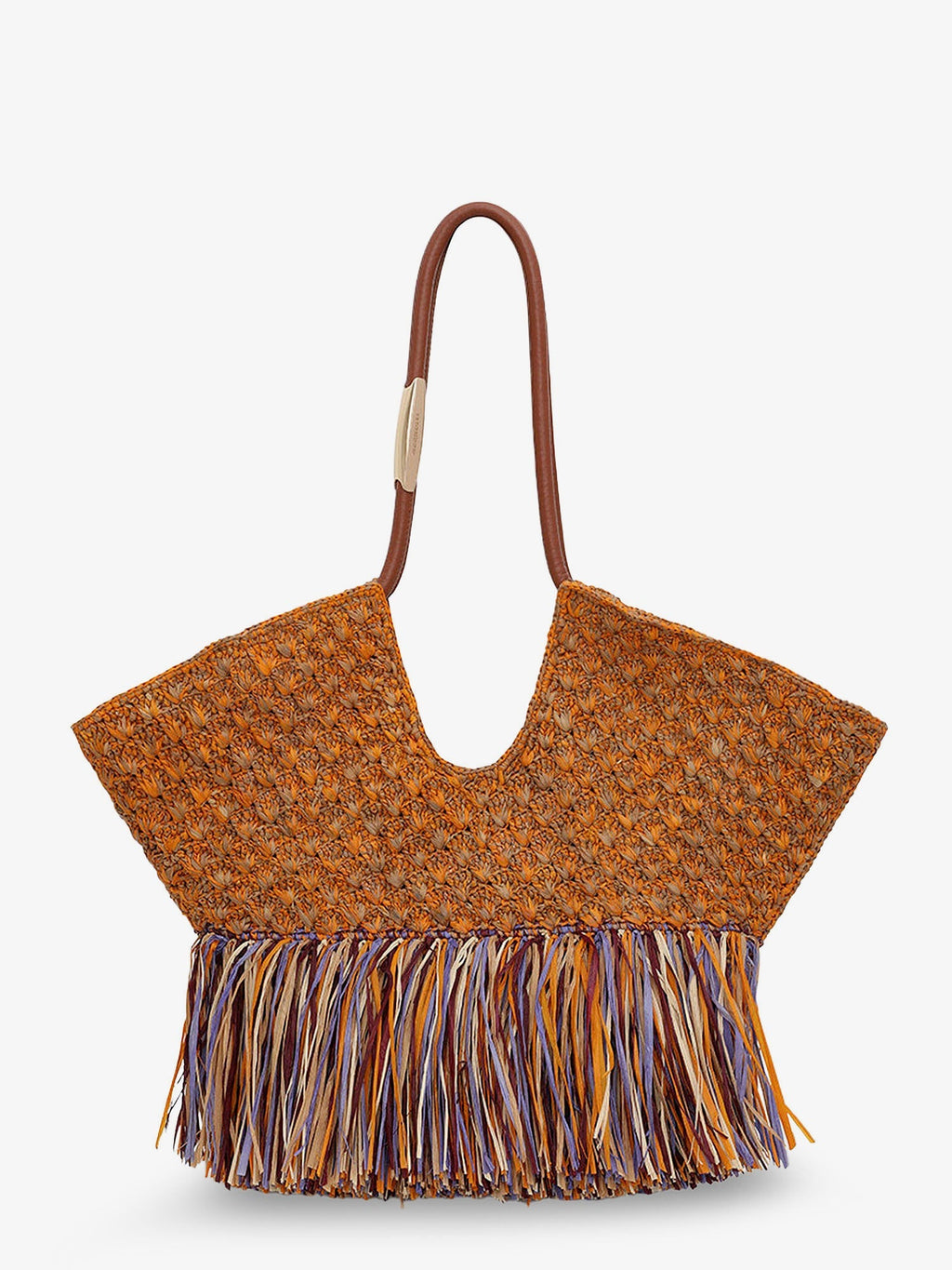 Zimmermann Women Golden Time Rafia Shoulder Bag With Fringe