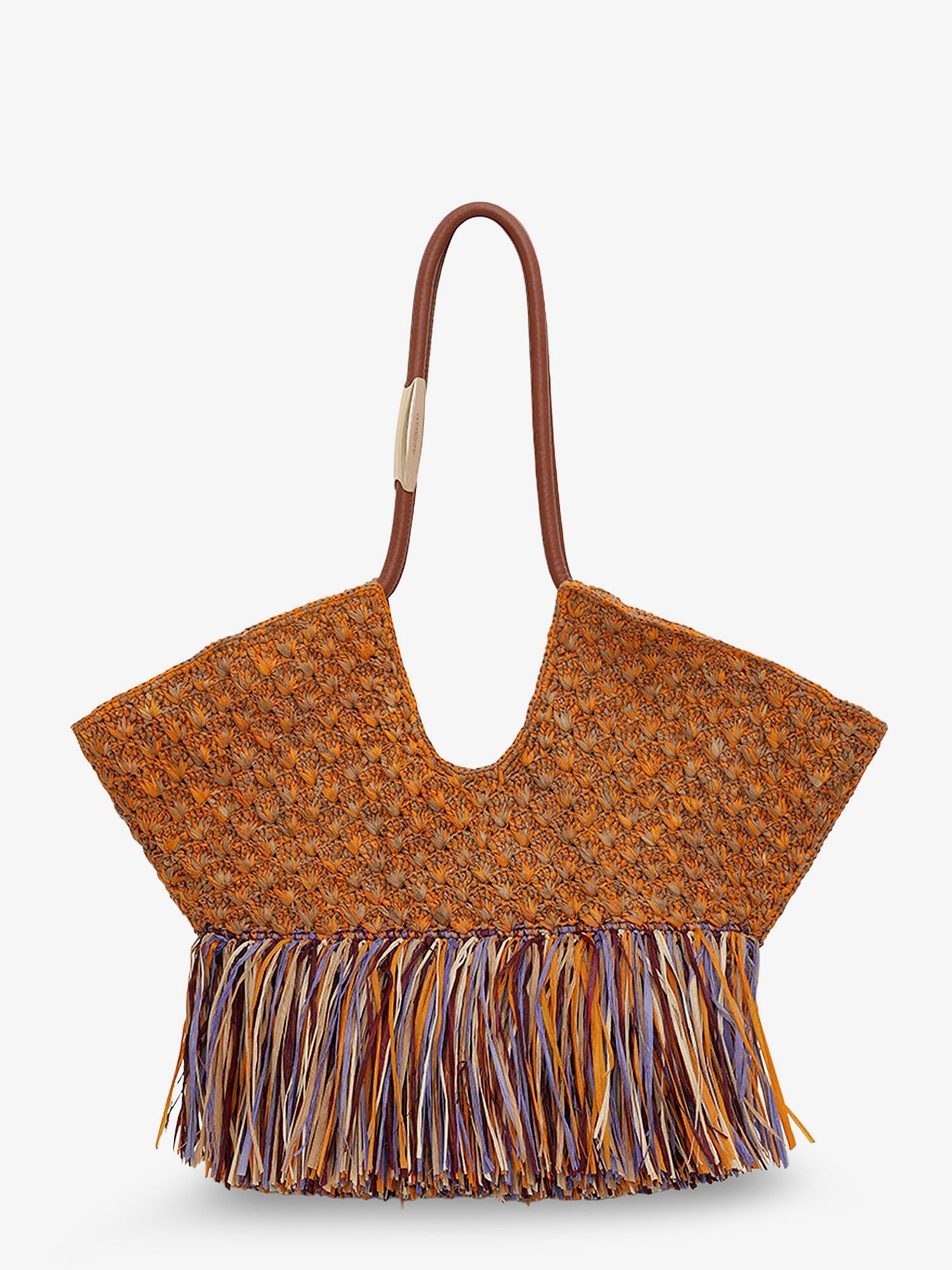 Zimmermann Women Golden Time Rafia Shoulder Bag With Fringe