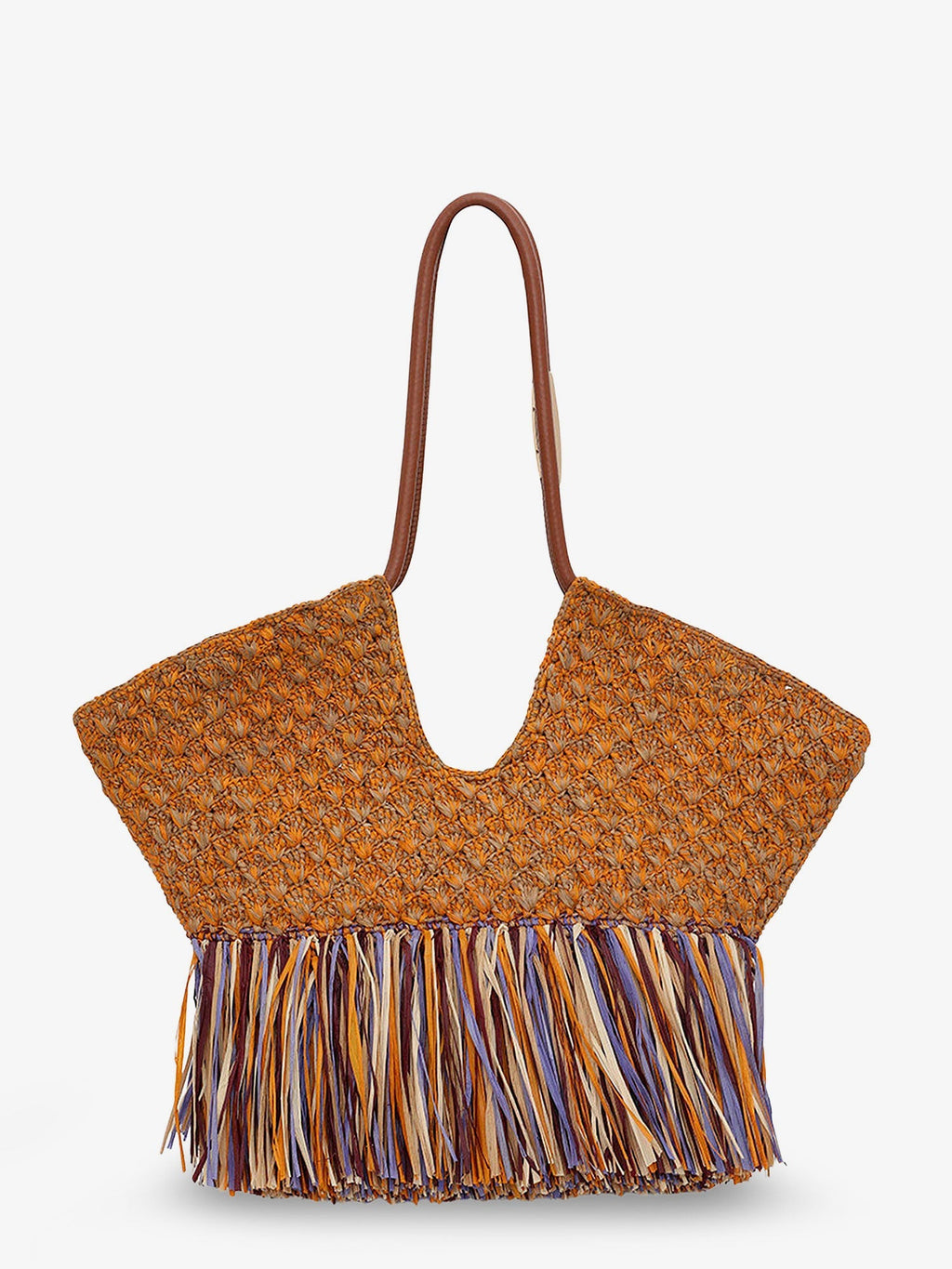 Zimmermann Women Golden Time Rafia Shoulder Bag With Fringe