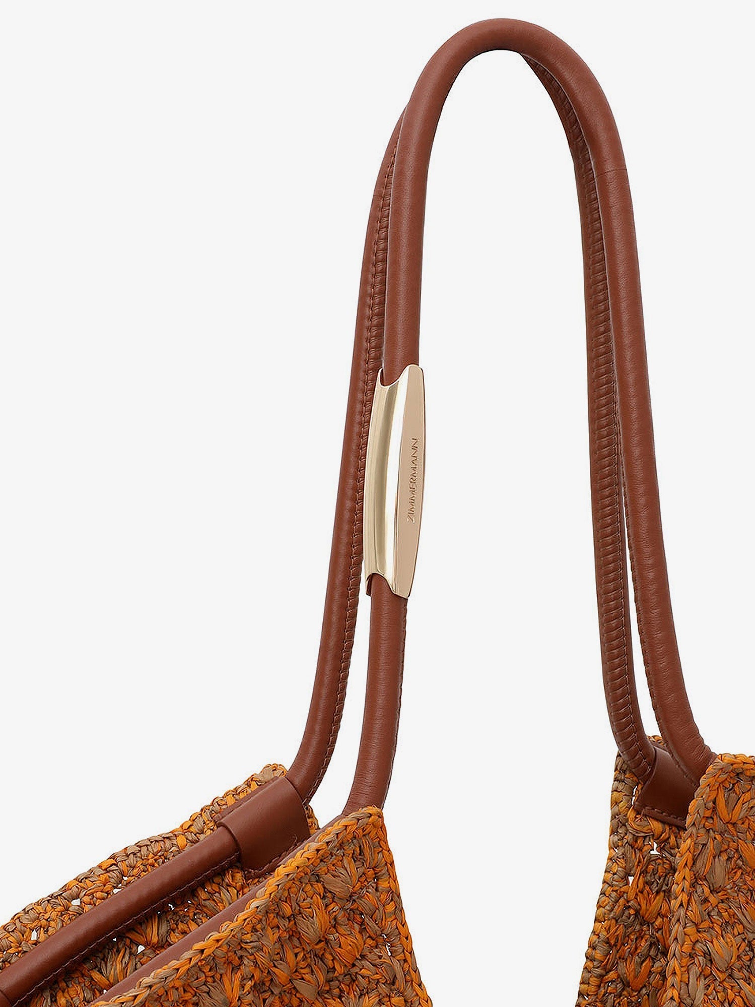 Zimmermann Women Golden Time Rafia Shoulder Bag With Fringe