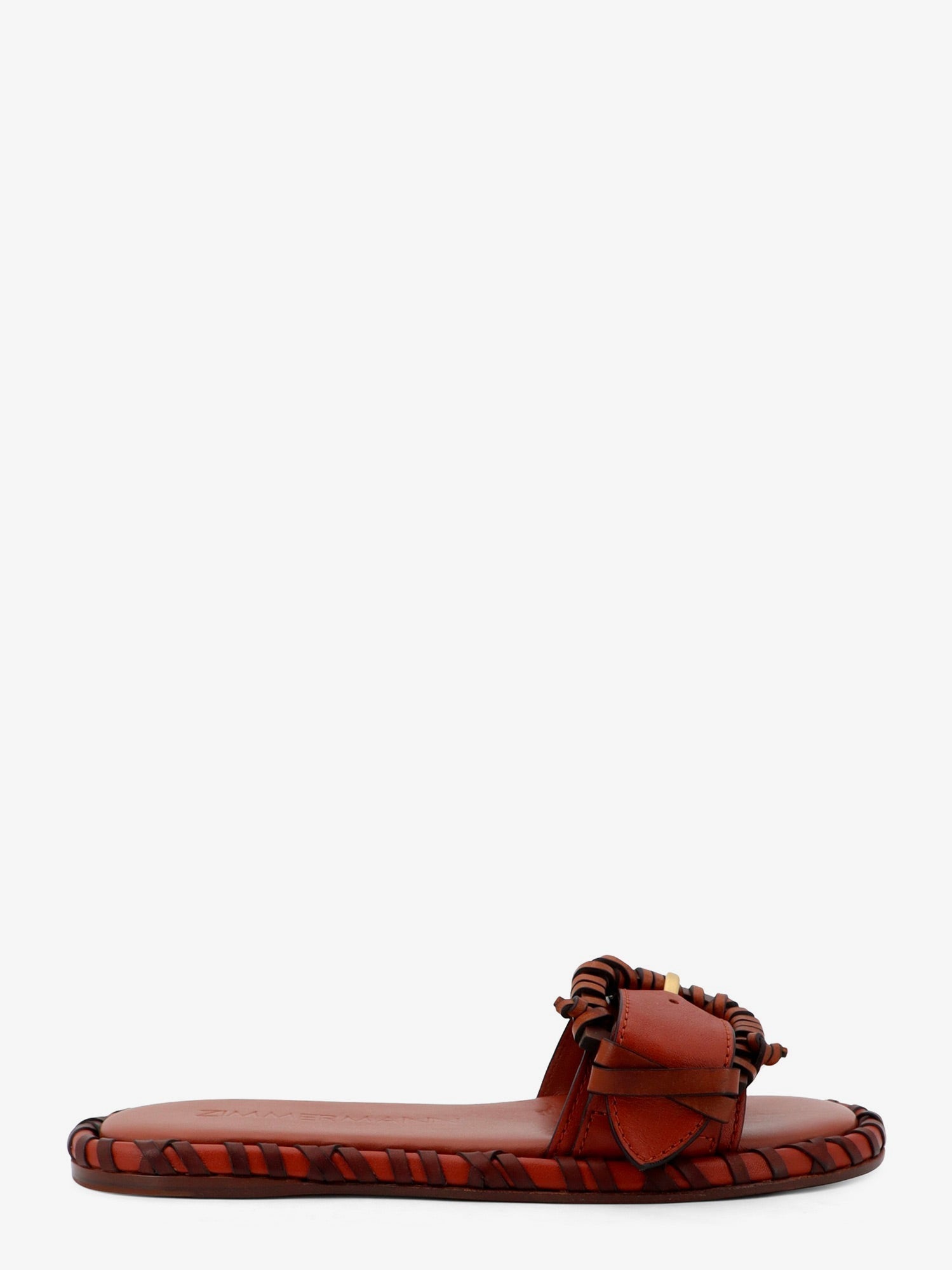 Zimmermann Women Alchemy Leather Sandals With Woven Details