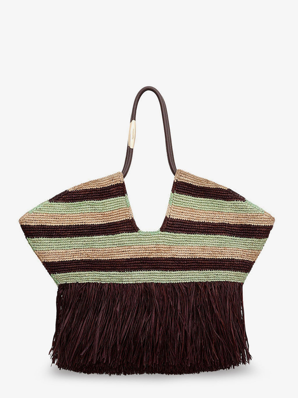 Zimmermann Women Golden Time Rafia Shoulder Bag With Fringe