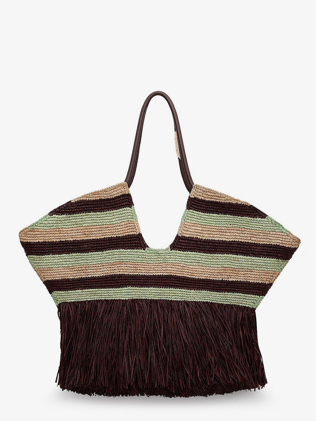 Zimmermann Women Golden Time Rafia Shoulder Bag With Fringe