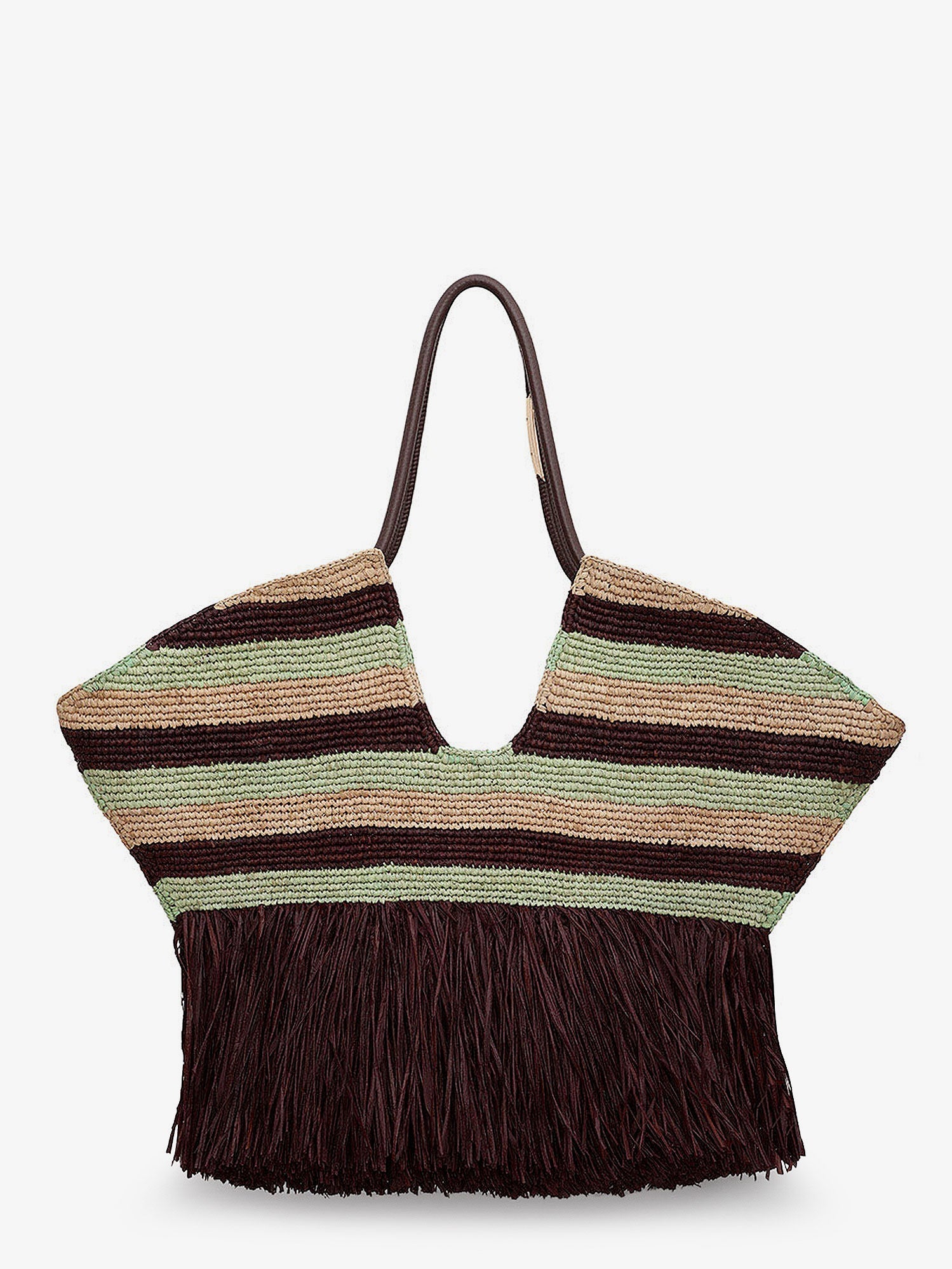 Zimmermann Women Golden Time Rafia Shoulder Bag With Fringe