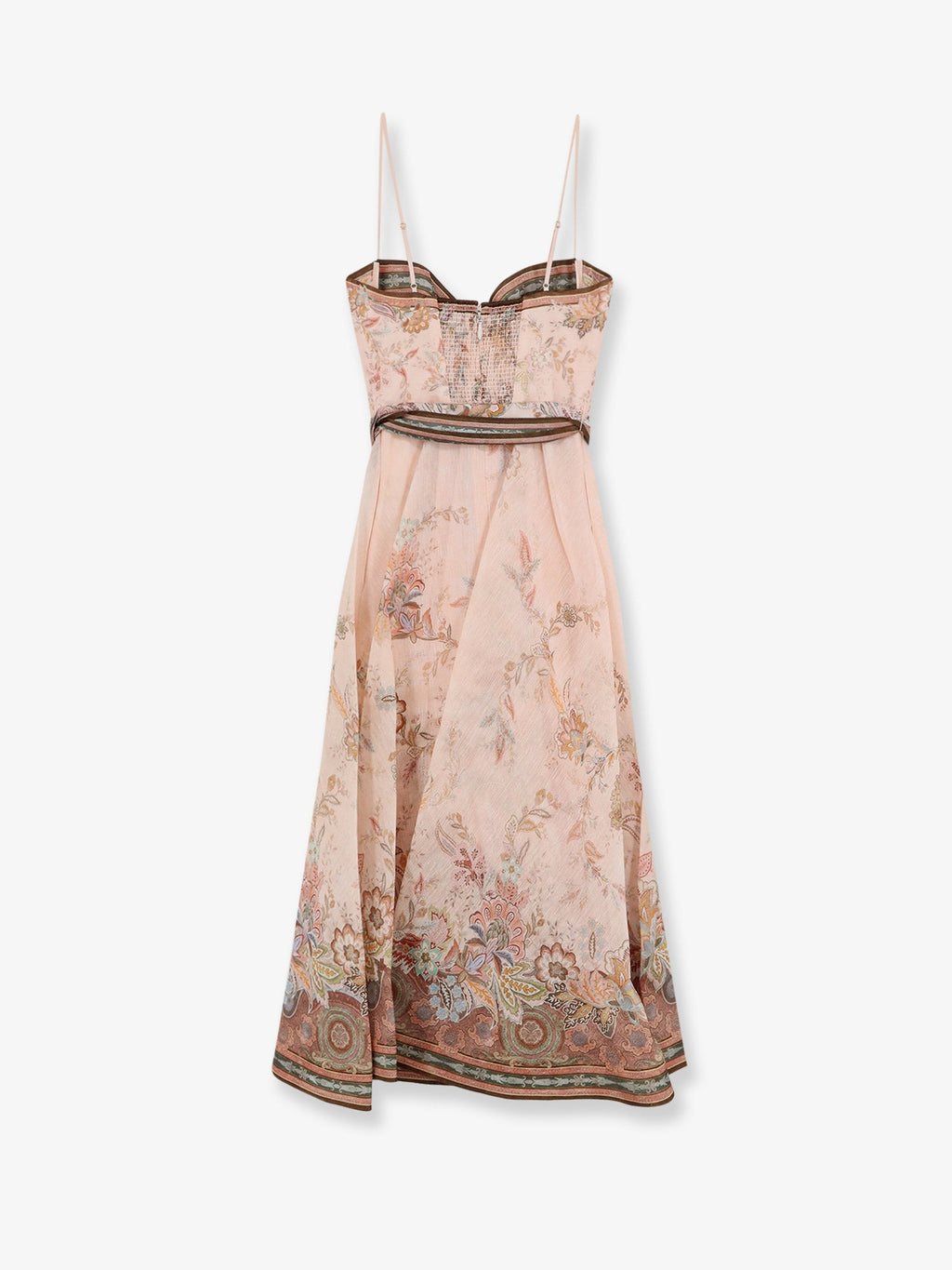 Zimmermann Women Alchemy Silk And Linen Blend Midi Dress With All-Over Floral Print